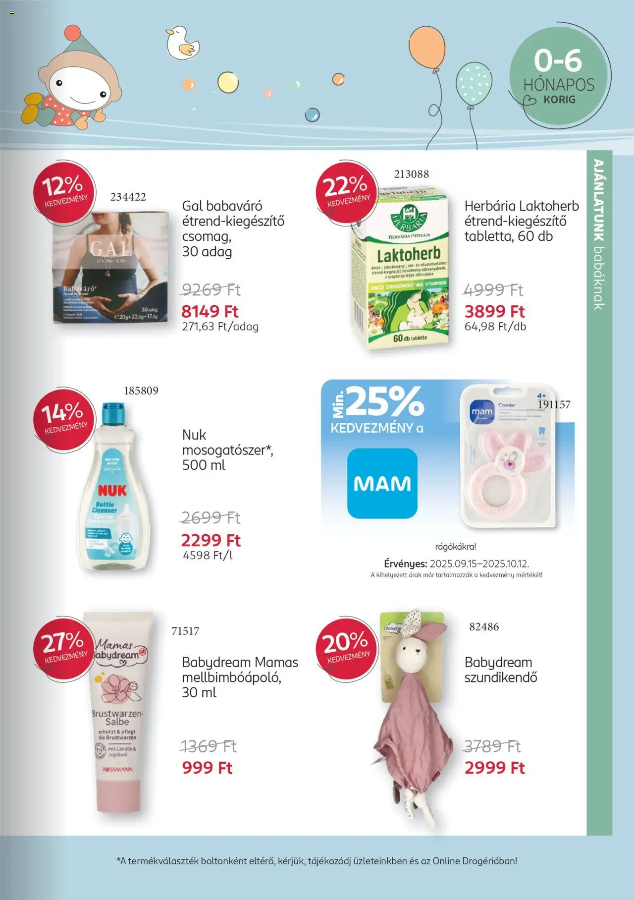 Rossmann akciós ujság - amely érvényes a következő dátumtól: 15.09.2025 | Oldal: 7 | Termékek: Mosogatószer
