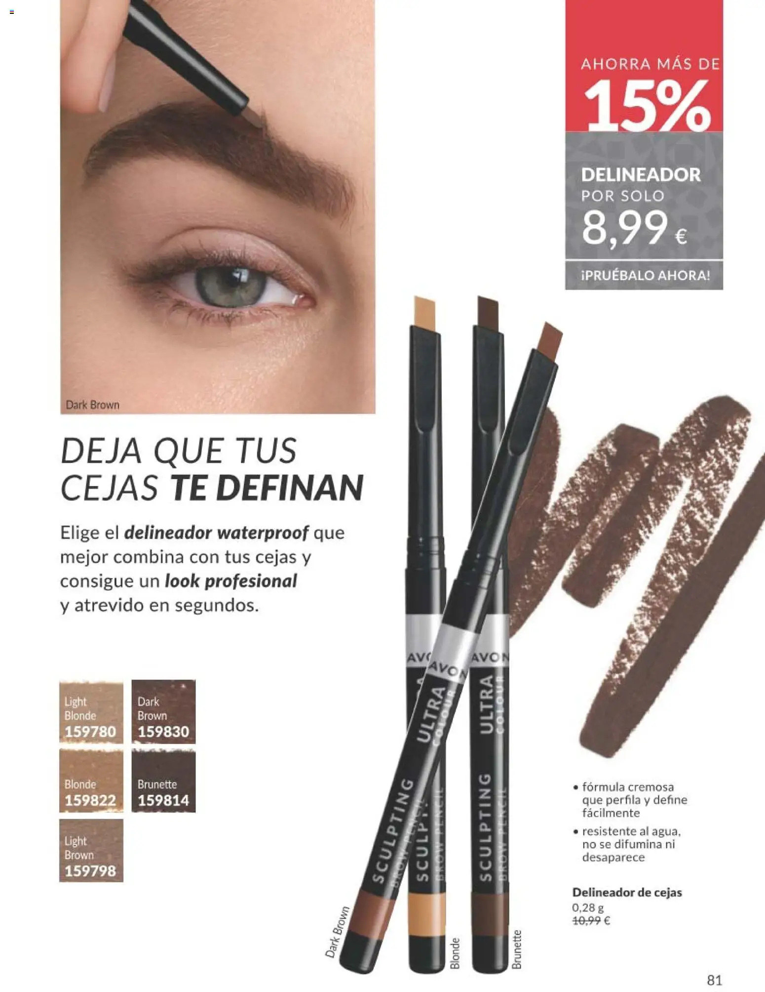 Catálogo AVON campaña 11 Black Friday │ válido desde el 01.11.2025 | Página: 81 | Productos: Delineador, Té, Delineador de cejas