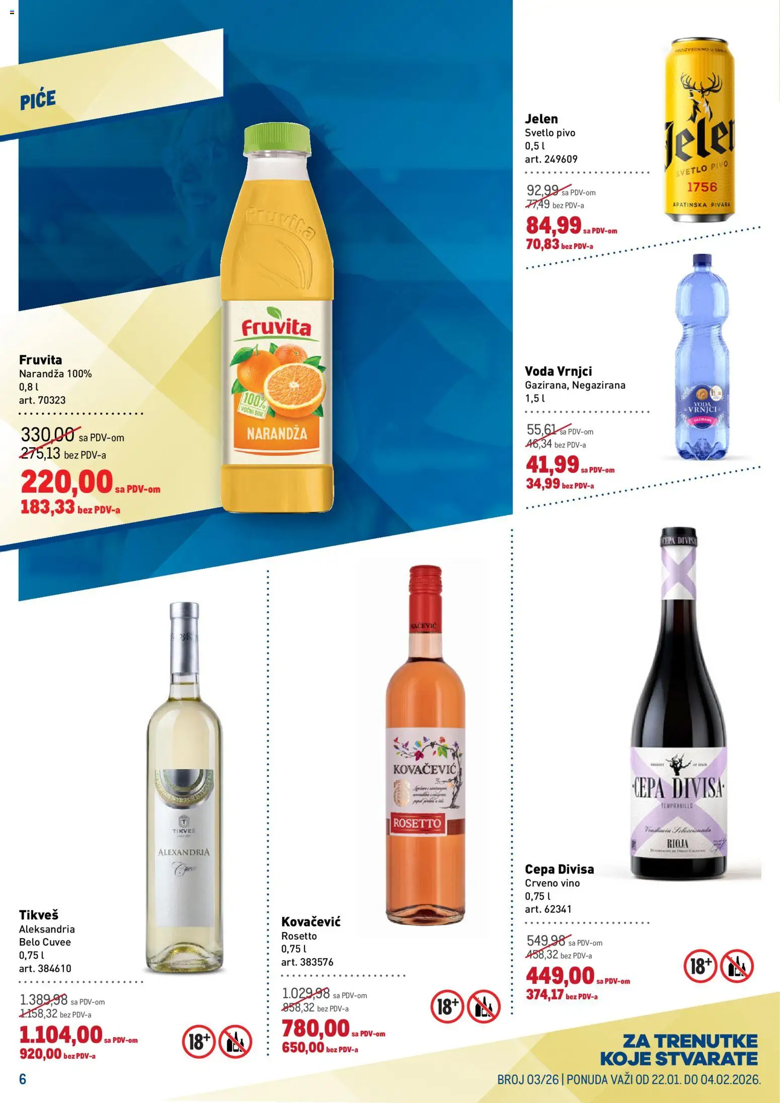Metro katalog - važi od 22.01.2026 | Strana: 6 | Proizvode: Crveno vino, Fruvita, Vino, Pivo