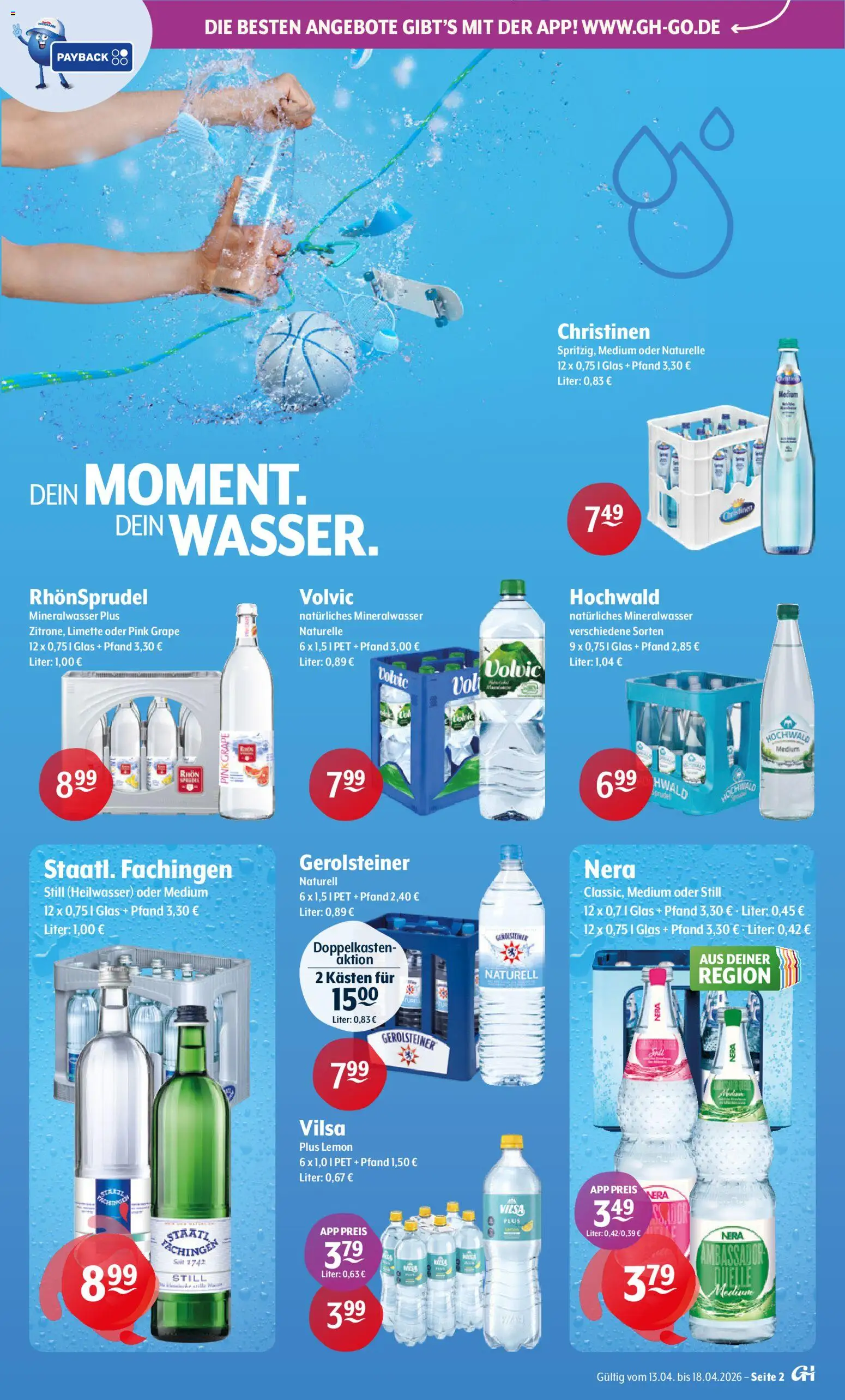 Getränke Hoffmann - Brandenburg – gültig ab 13.04.2026 | Seite: 2 | Produkte: Mineralwasser, Limette, Volvic, Gerolsteiner