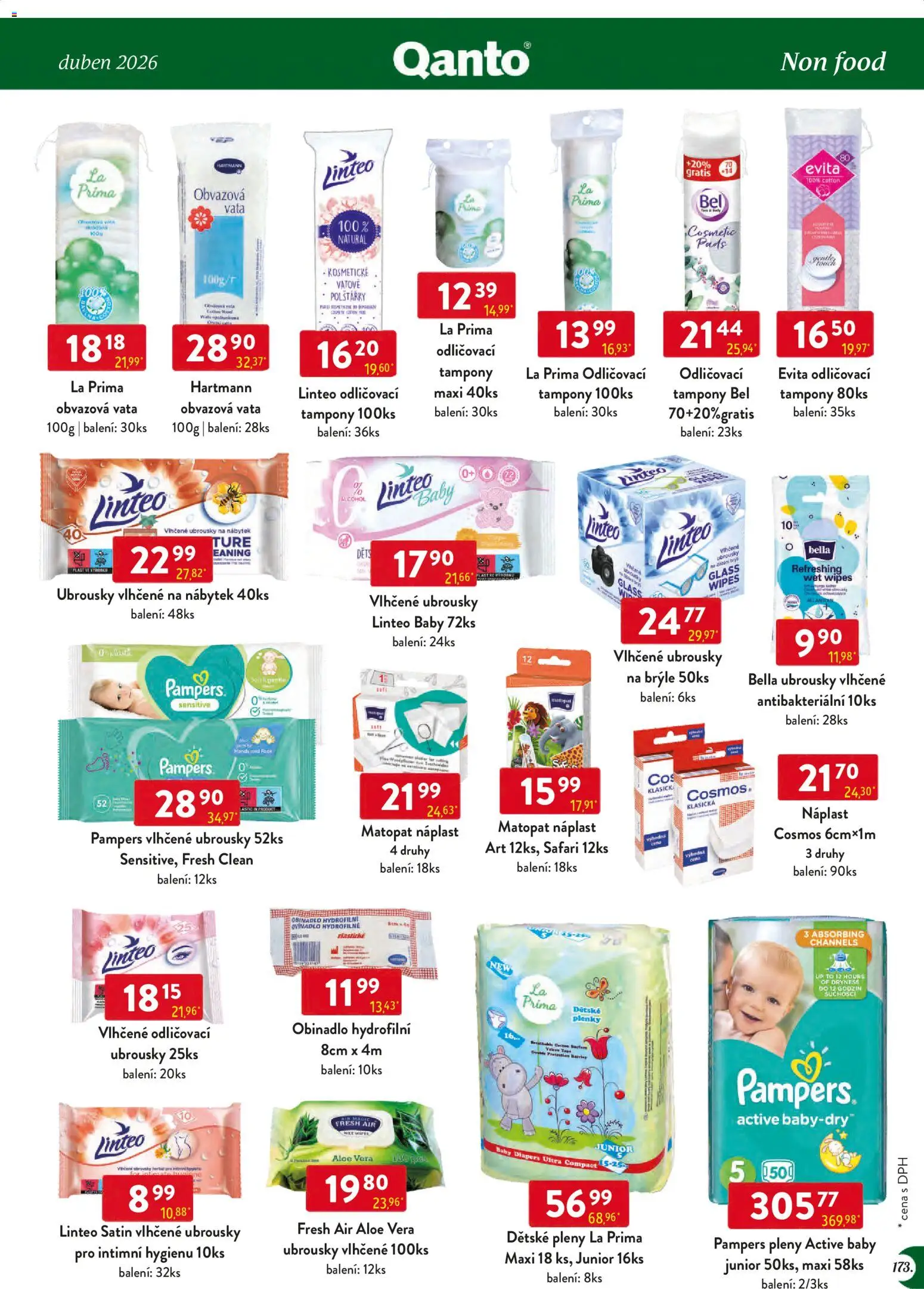 Astur & Qanto leták - Velkoobchod 04/2026 od 01.04.2026 | Strana: 173 | Produkty: Brýle, Ubrousky, Pampers, Plenky