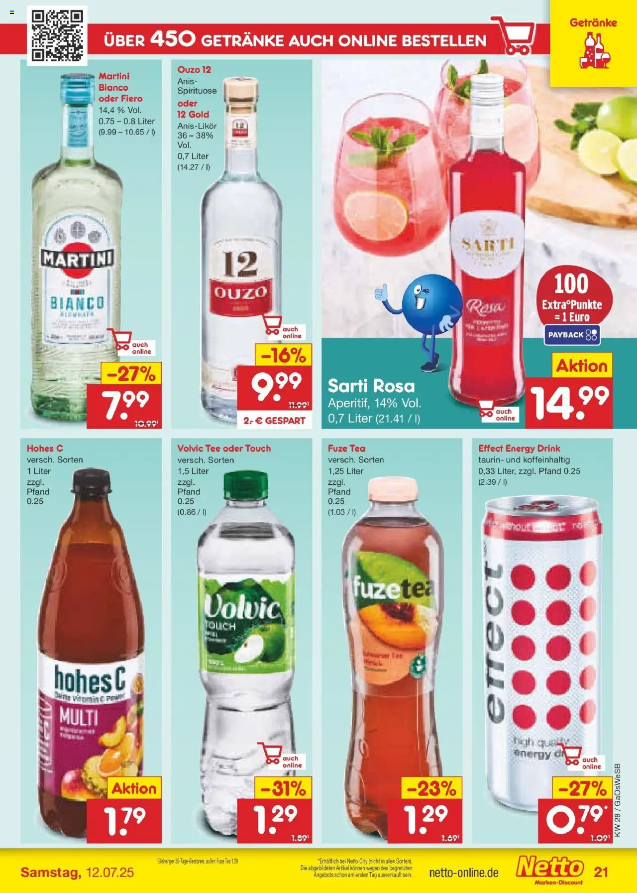 Netto Marken-Discount prospekt Bremen-Lesum	 - gültig ab dem 07.07.2025 | Seite: 31 | Produkte: Martini, Energy, Volvic tee, Hohes c