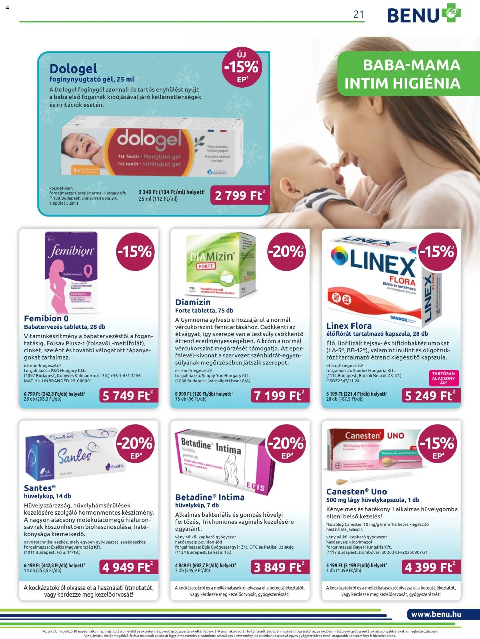 BENU Gyógyszertárak akciós ujság - amely érvényes a következő dátumtól: 01.01.2026 | Oldal: 21 | Termékek: Eper