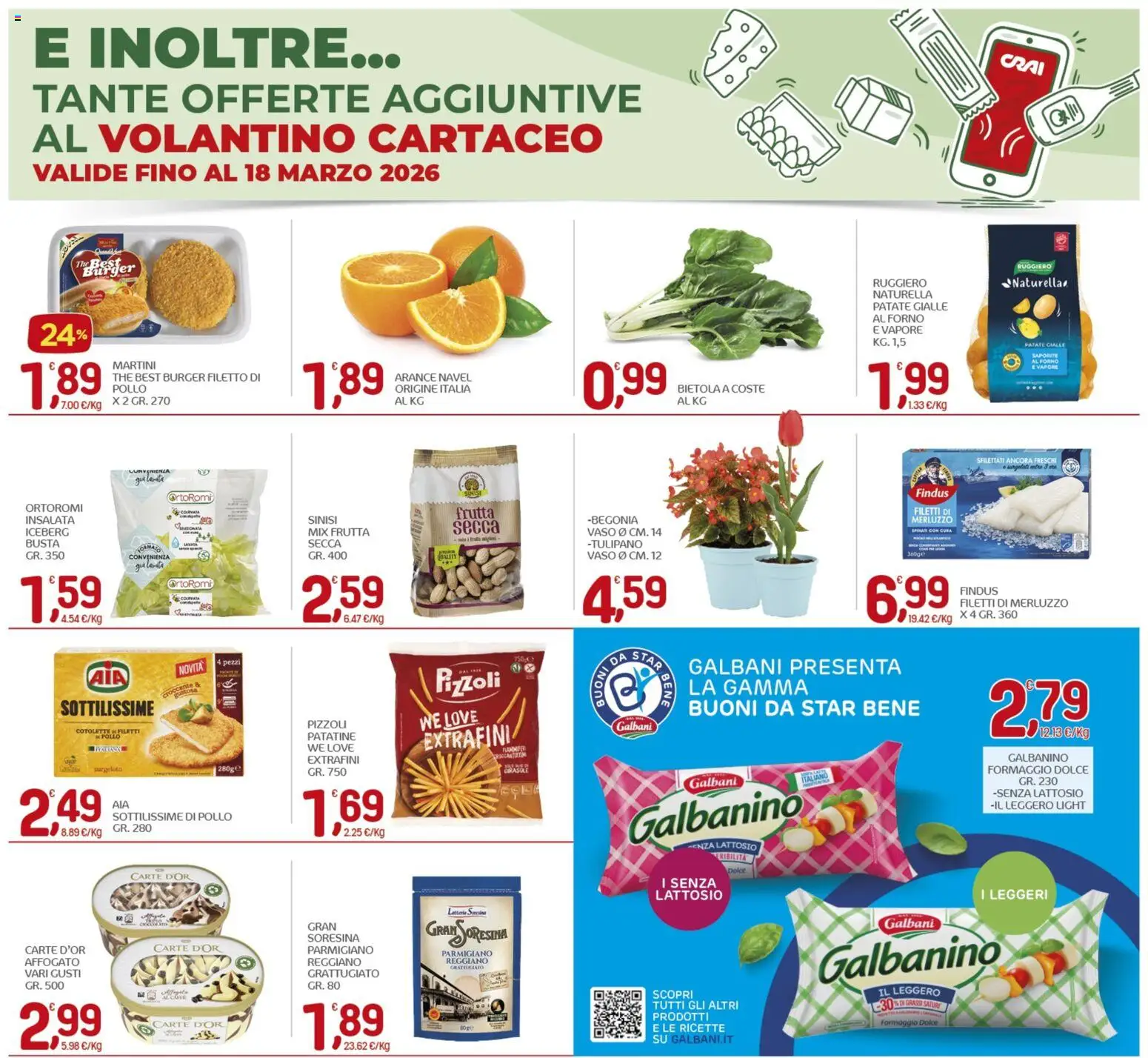 Volantino CRAI del 05.03.2026 | Pagina: 11 | Prodotti: Pollo, Arance, Insalata, The