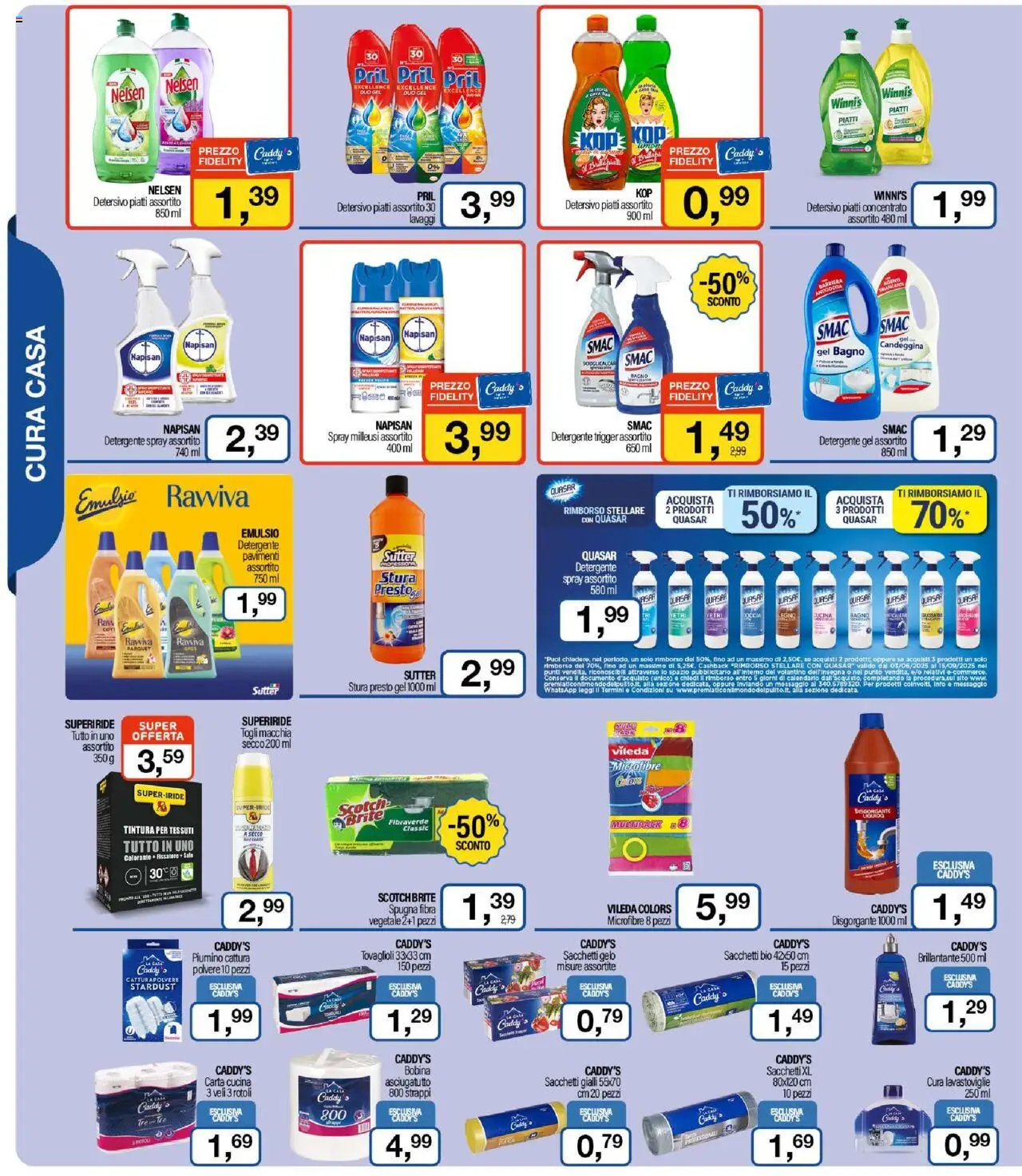 Volantino Caddy's del 21.08.2025 | Pagina: 8 | Prodotti: Detergente, Candeggina, Asciugatutto, Bagno