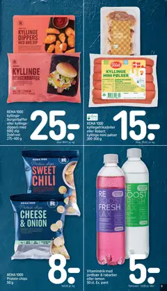 Protein chips SWEET CHILI, VORES PROTEINCHIPS MED SWEET CHILI ER SPRØDE, VELSMAGENDE OG HAR ET HØJT PROTEININDHOLD. PERFEKTE SOM ET LÆKKERT KRYDRET SNACKVALG - BÅDE ALENE OG MED DIP gyldig fra 25.01.2026 | Side: 9 | Produkter: Rabarber, Ost, Kyllingekød, Chips