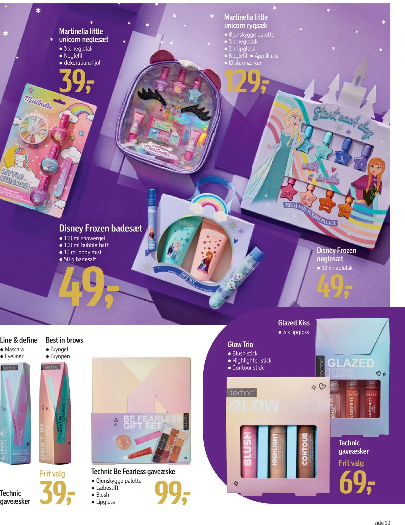 Føtex tilbudsavis – gyldig fra 14.11.2025 | Side: 13 | Produkter: Blush, Øjenskygge, Neglelak, Rygsæk