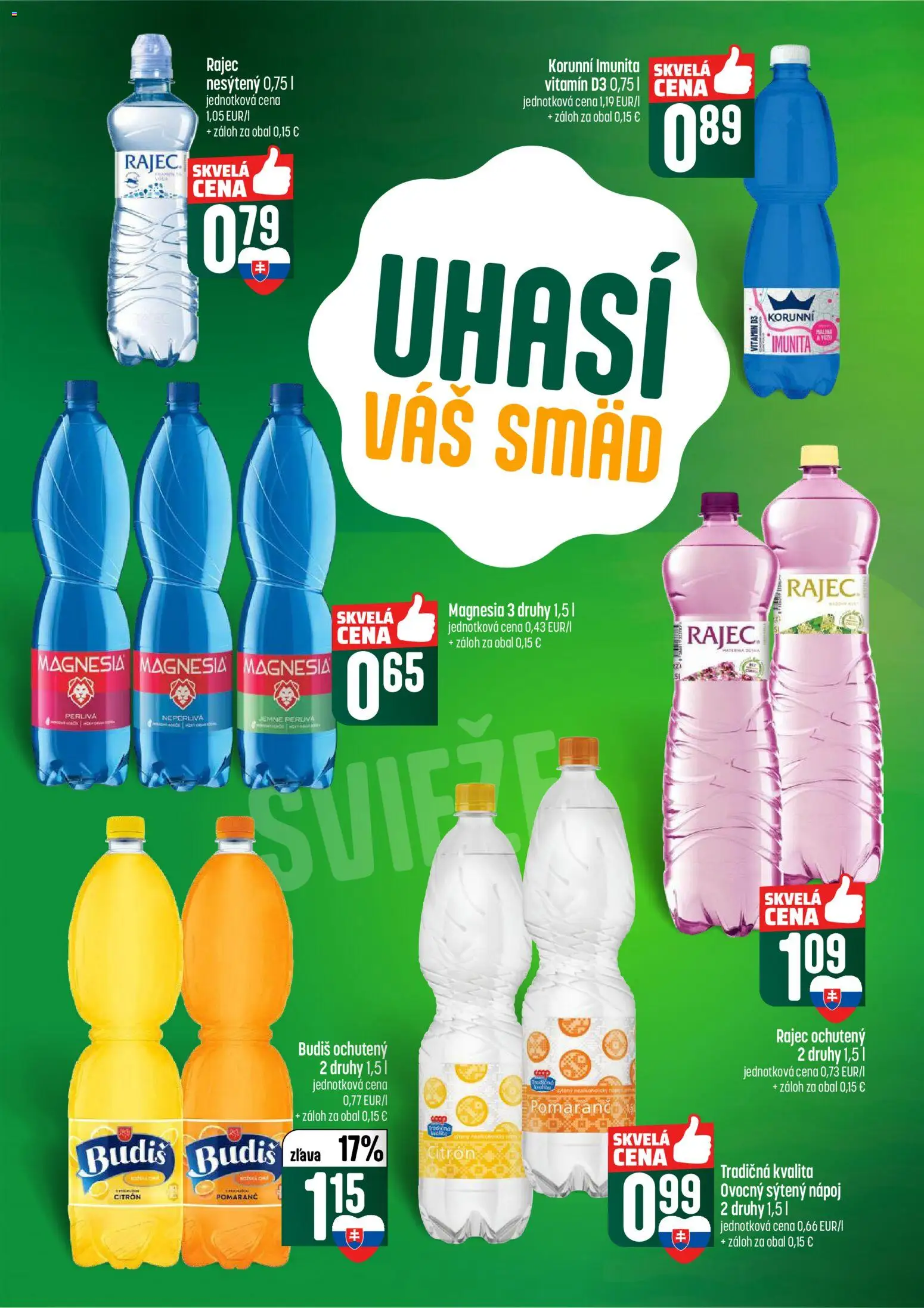 Nové COOP Jednota akcie – leták je platný od 08.01.2026 | Strana: 46 | Produkty: Rajec, Budiš, Magnesia