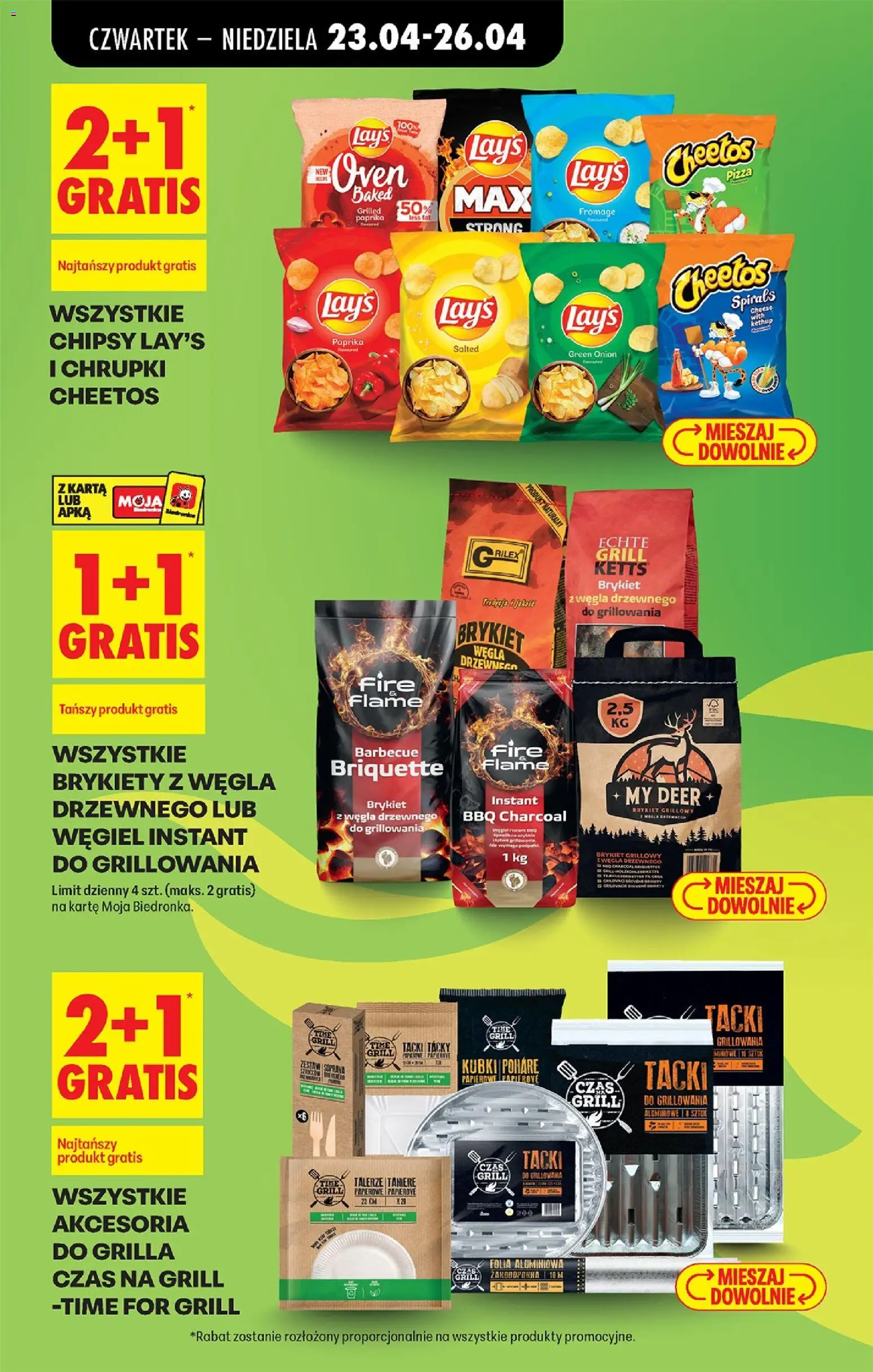 Biedronka gazetka od czwartku od 23.04.2026 | Strona: 23 | Produkty: Chipsy, Ketchup, Grill, Talerze