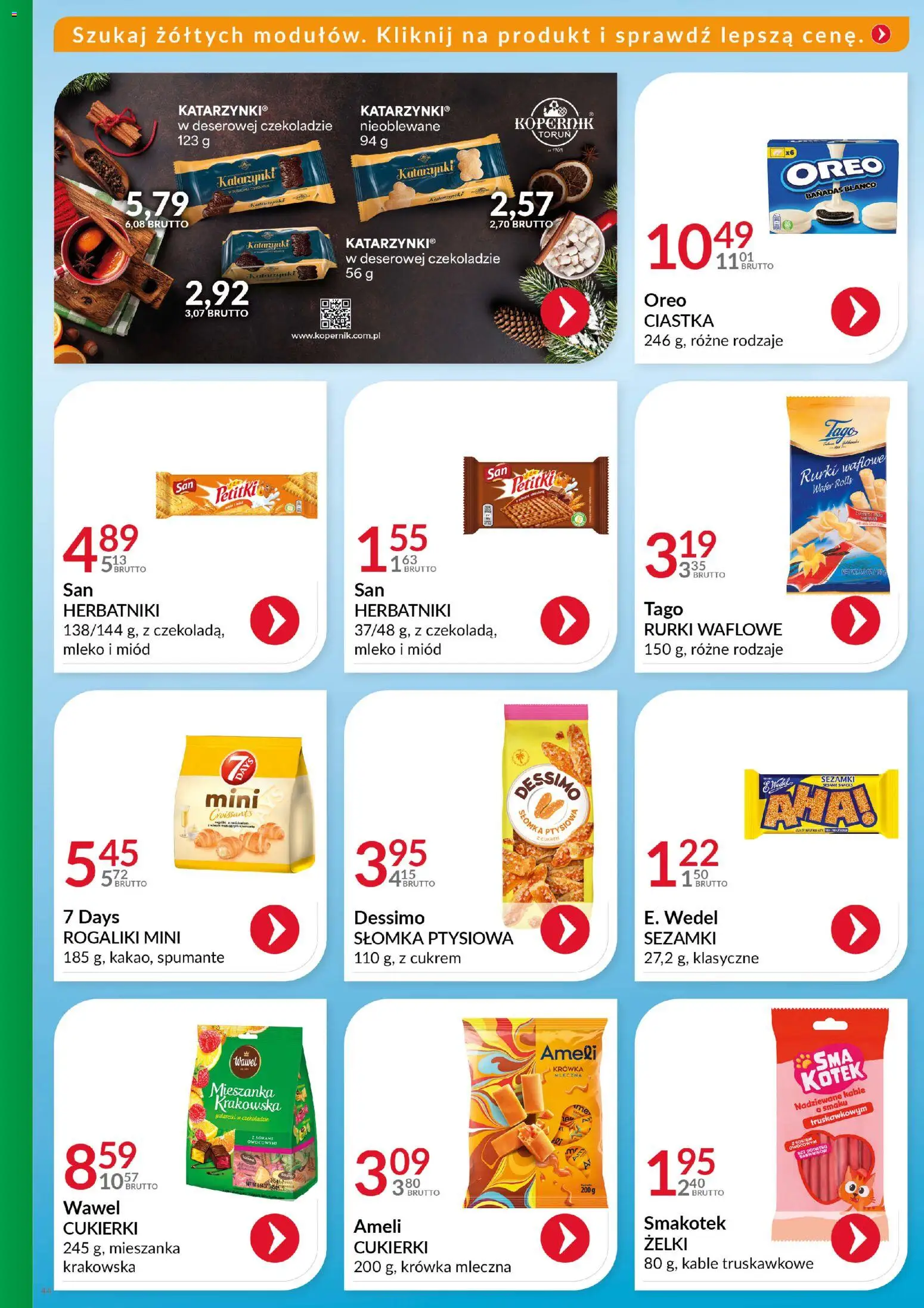 Eurocash Gazetka - Katalog Artykułów Spożywczych od 14.12.2025 | Strona: 44 | Produkty: Mleko, Cukierki, Ciastka, Rurki waflowe