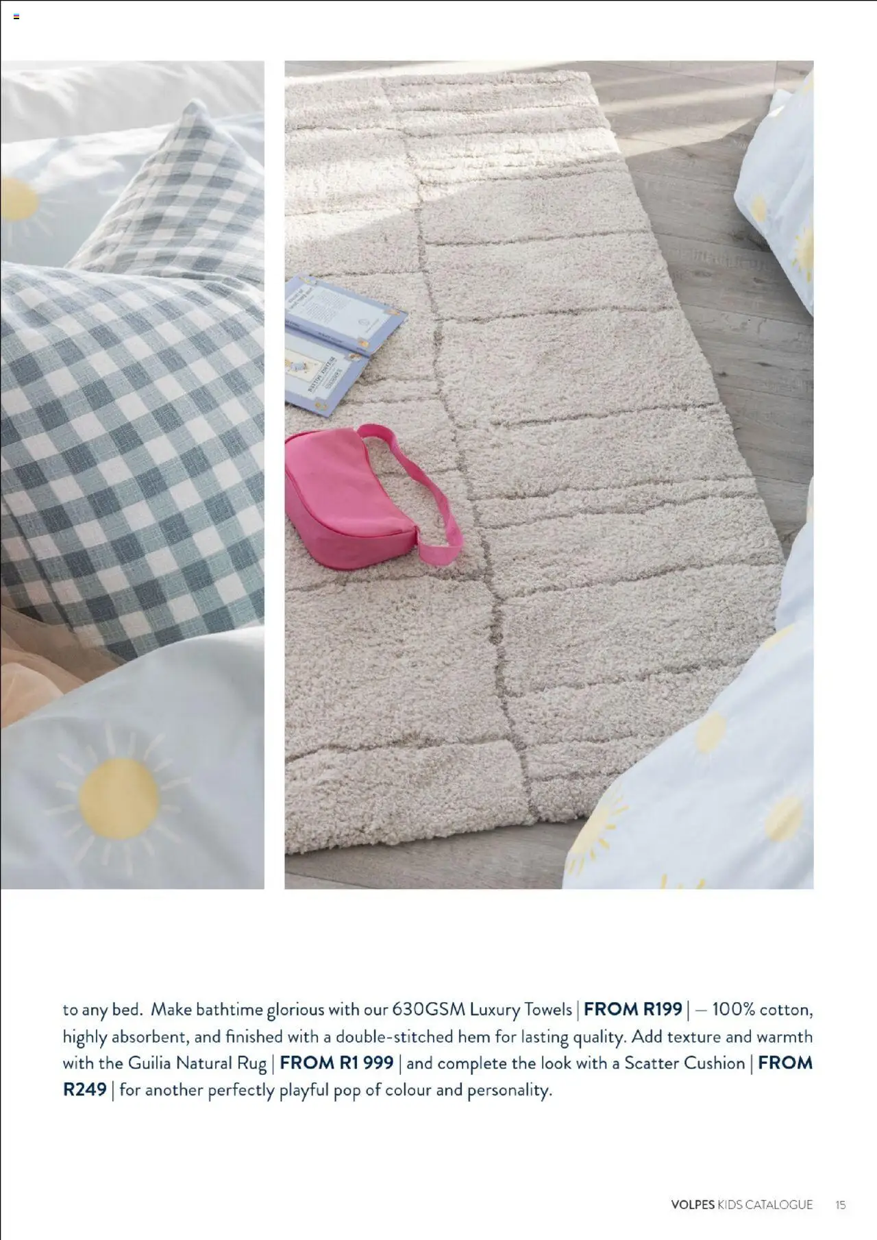 New Volpes catalogue – valid from 01.10.2025 | Page: 15 | Products: Cushion, Rug