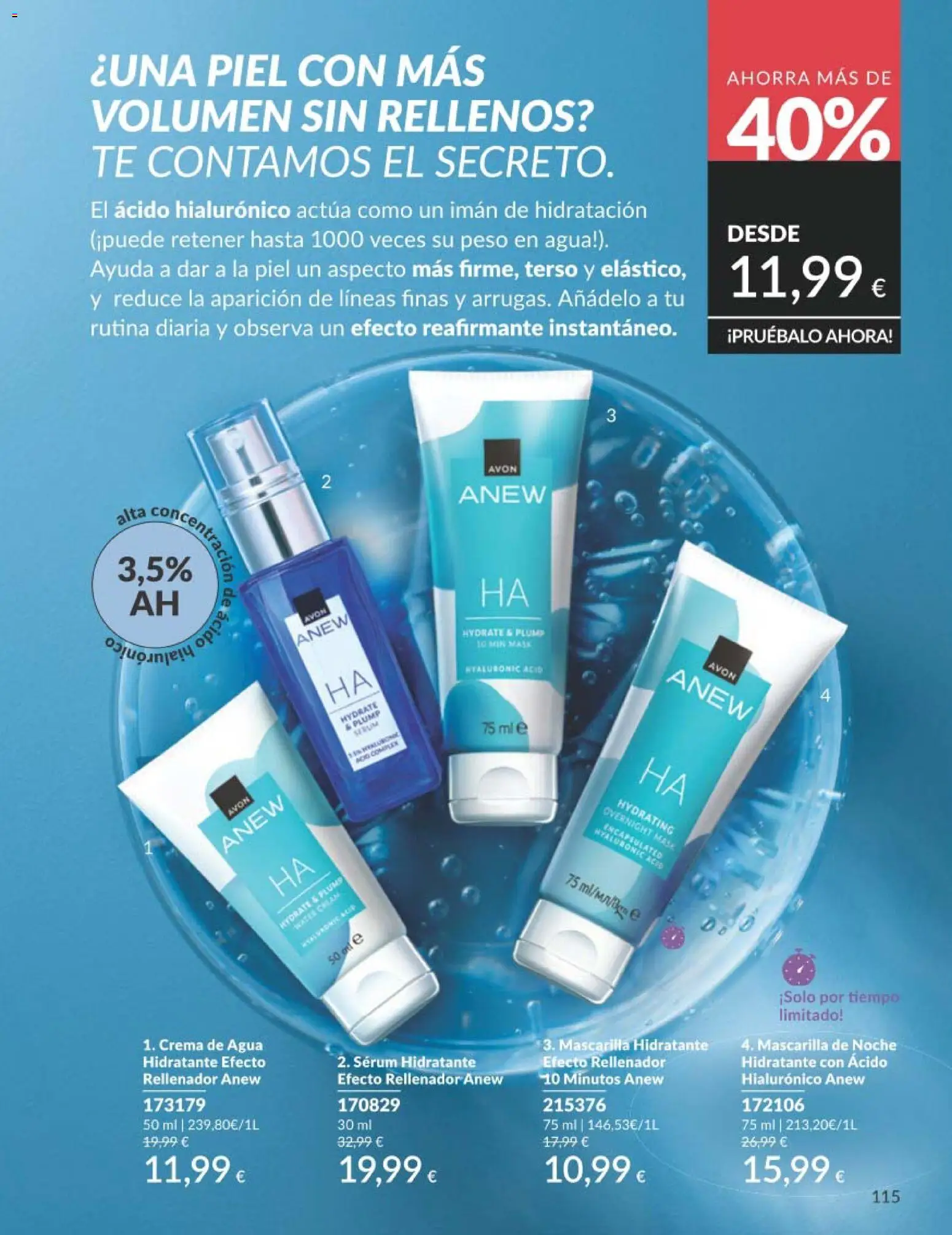 Catálogo AVON campaña 1 │ válido desde el 01.01.2026 | Página: 115 | Productos: Sérum, Crema, Té, Peso