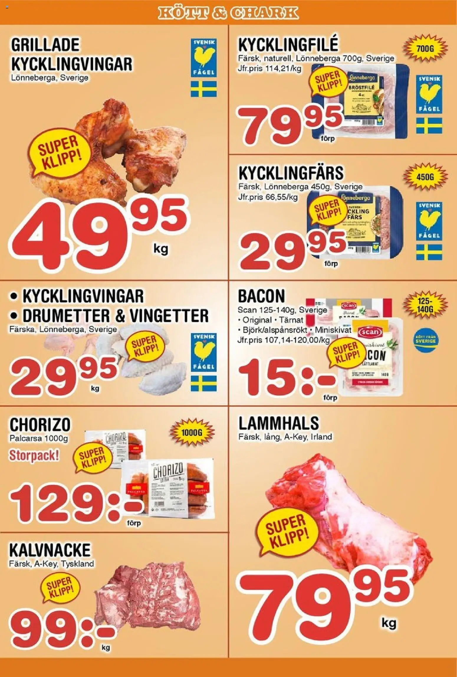 Nya Pulsen reklamblad aktuell från 17.11.2025 | Sida: 5 | Produkter: Bacon, Kycklingfile, Chorizo