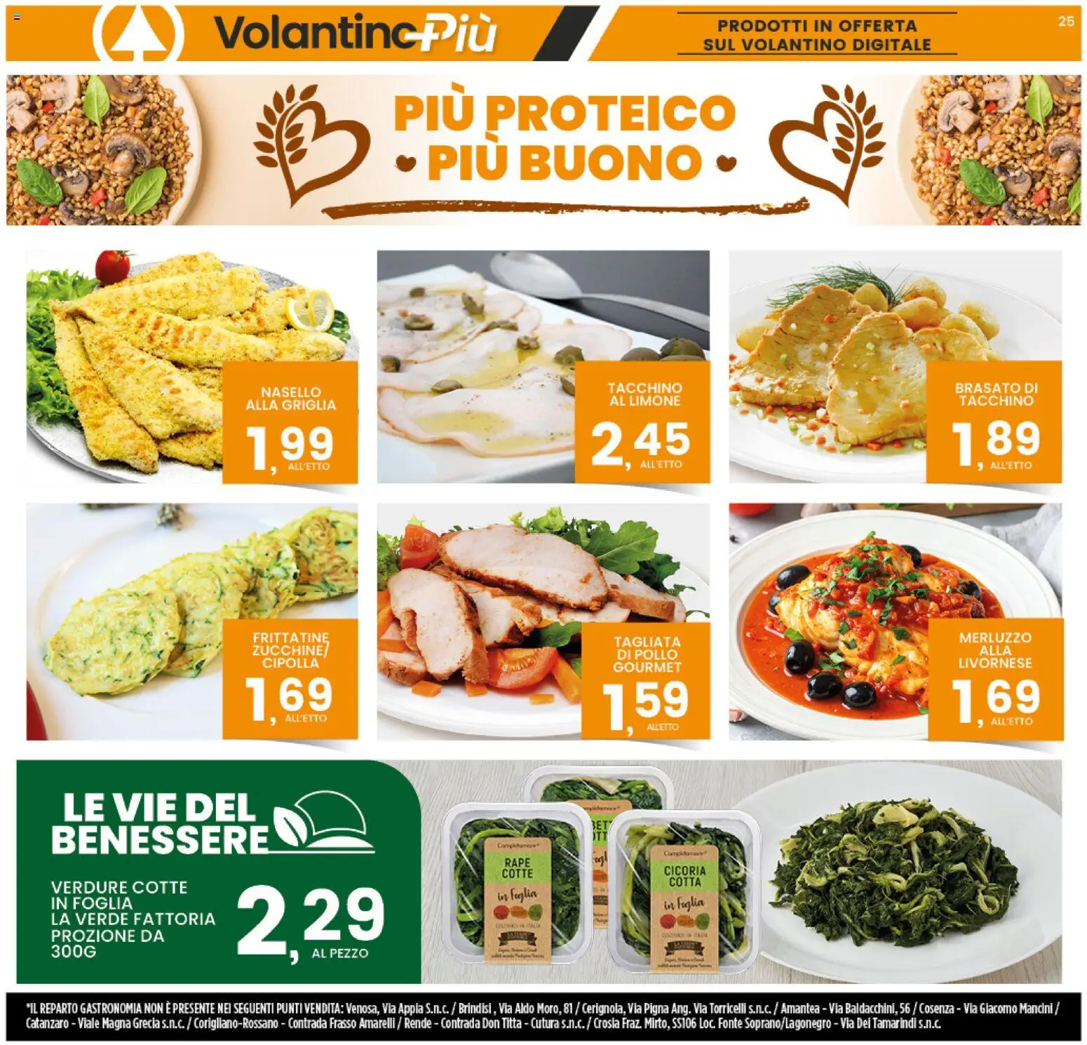 Volantino Interspar del 28.04.2026 | Pagina: 25 | Prodotti: Merluzzo, Tacchino, Limone, Zucchine