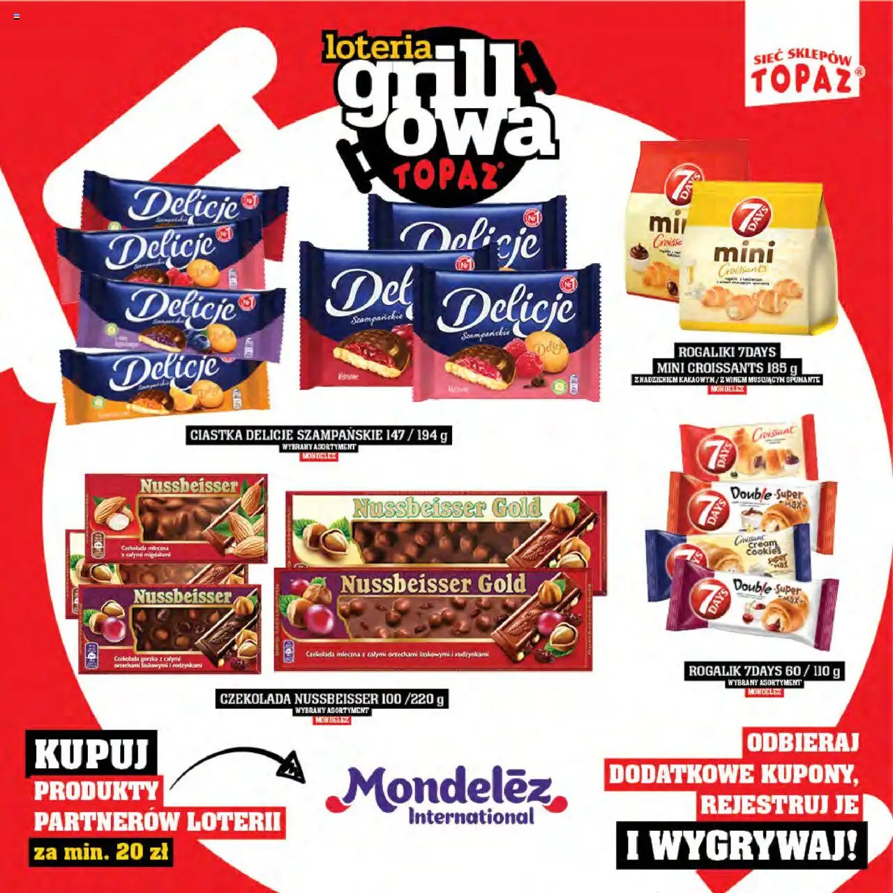 Topaz Gazetka - Katalog produktów Loteria Grillowa od 25.04.2025 | Strona: 47 | Produkty: Czekolada mleczna, Czekolada gorzka, Czekolada, Ciastka