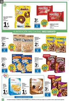 Vista previa E.Leclerc folleto válido desde el 08.04.2026 | Página: 4 | Productos: Chocolate, Cereales, Galletas, Copos