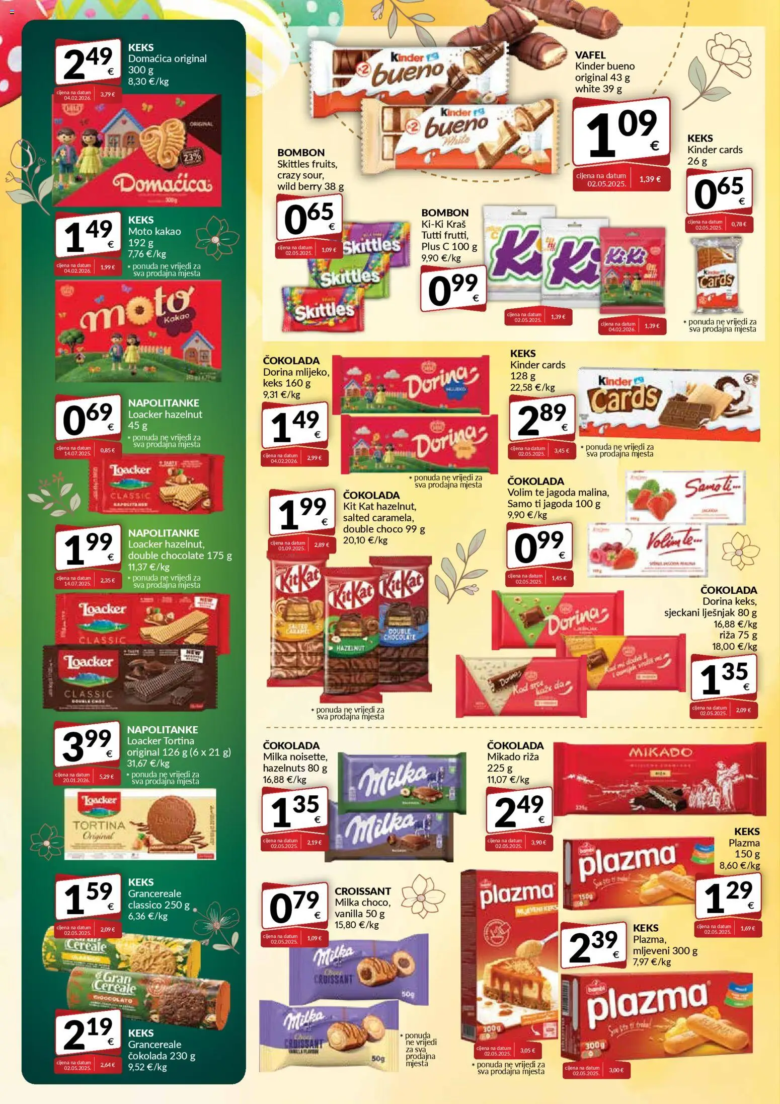 Bakmaz katalog | vrijedi od 01.04.2026 | Stranica: 10 | Proizvodi: Dorina, Riža, Lješnjak, Kakao