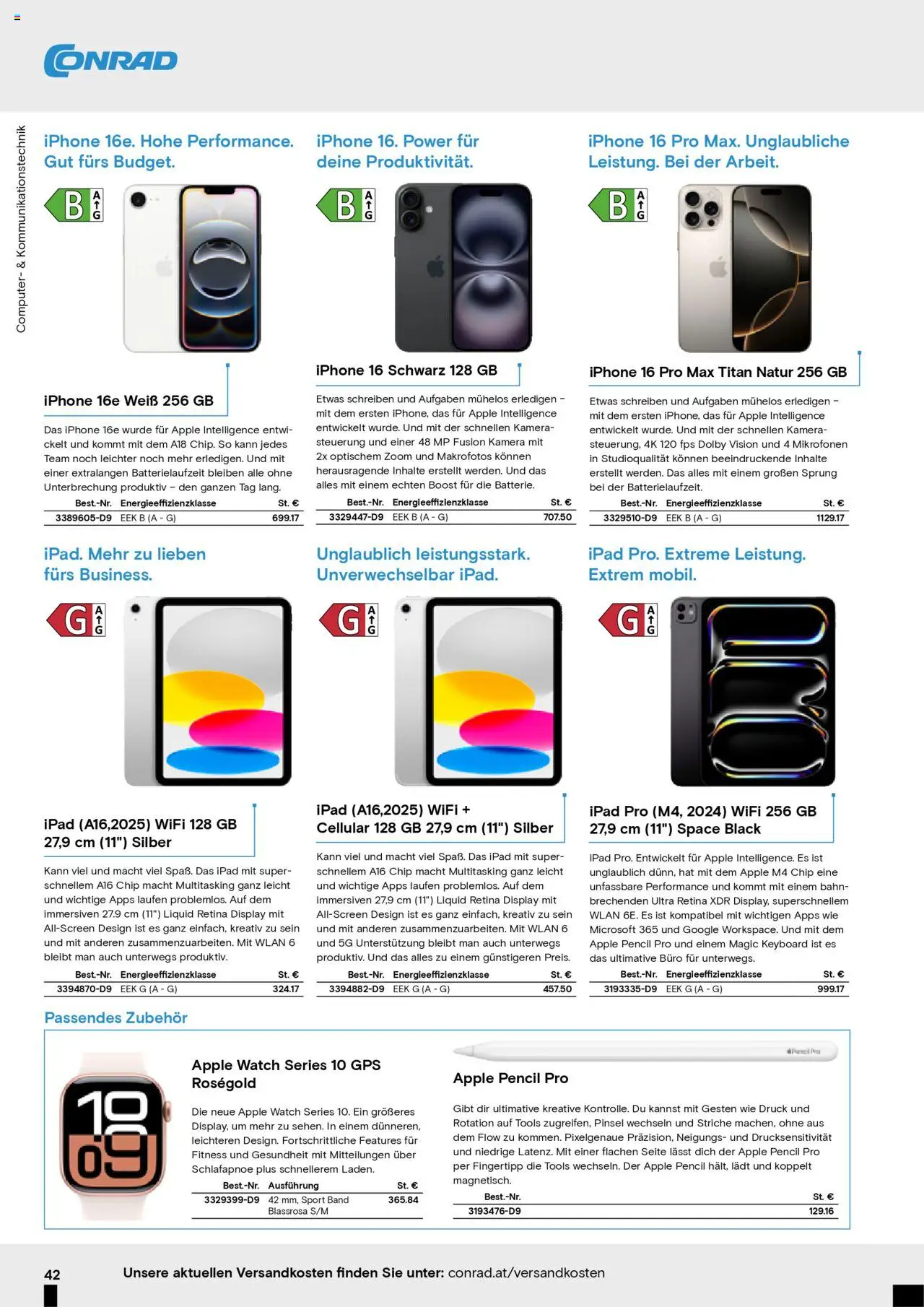 Conrad Aktionskatalog gültig ab 25.08.2025 | Seite: 44 | Produkte: Kamera, Pinsel, Iphone, Ipad