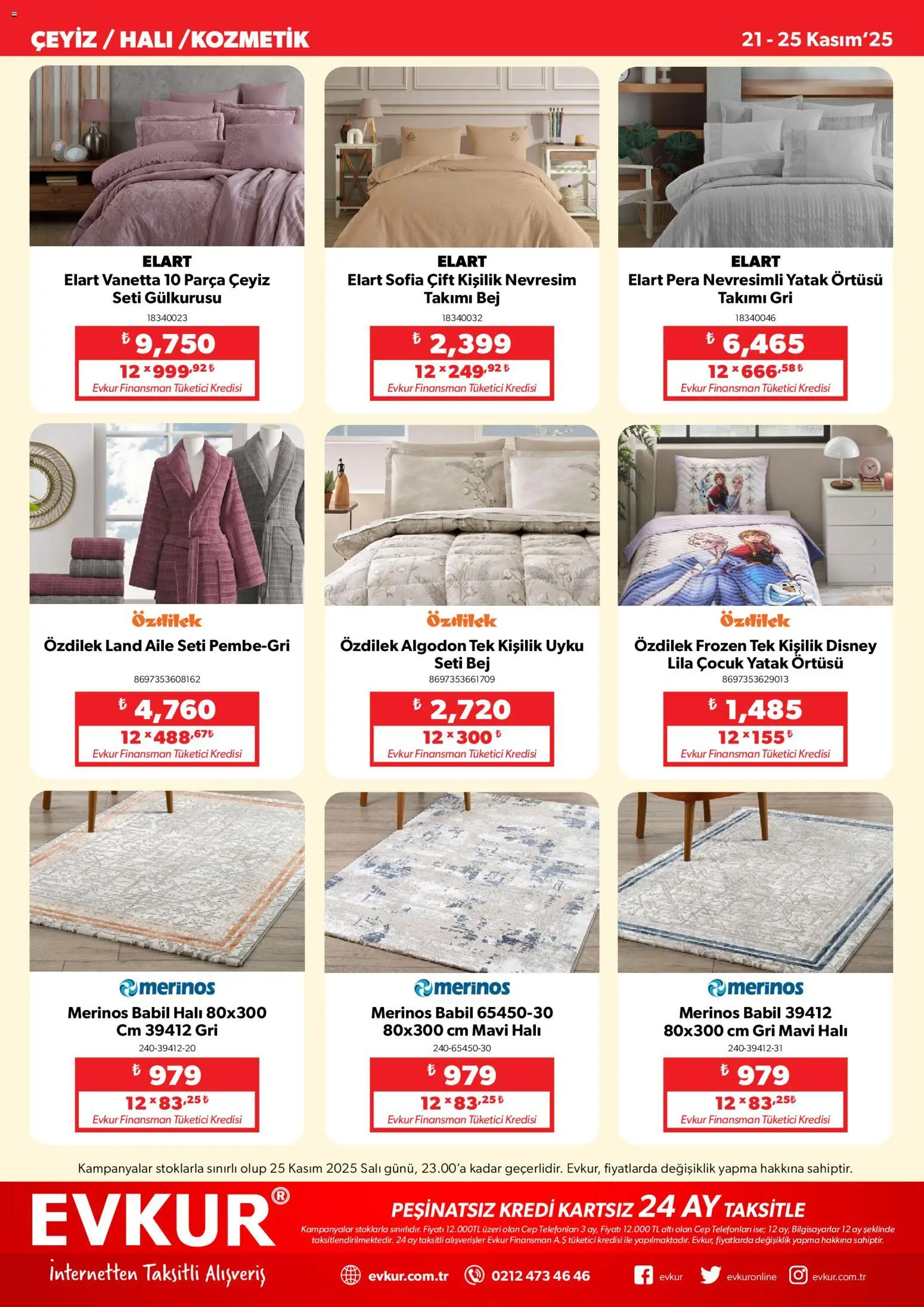 Evkur Black Friday - 21.11.2025 tarihinden itibaren geçerlidir | Sayfa: 9 | Ürünler: Yatak, Halı, Nevresim, Yatak örtüsü