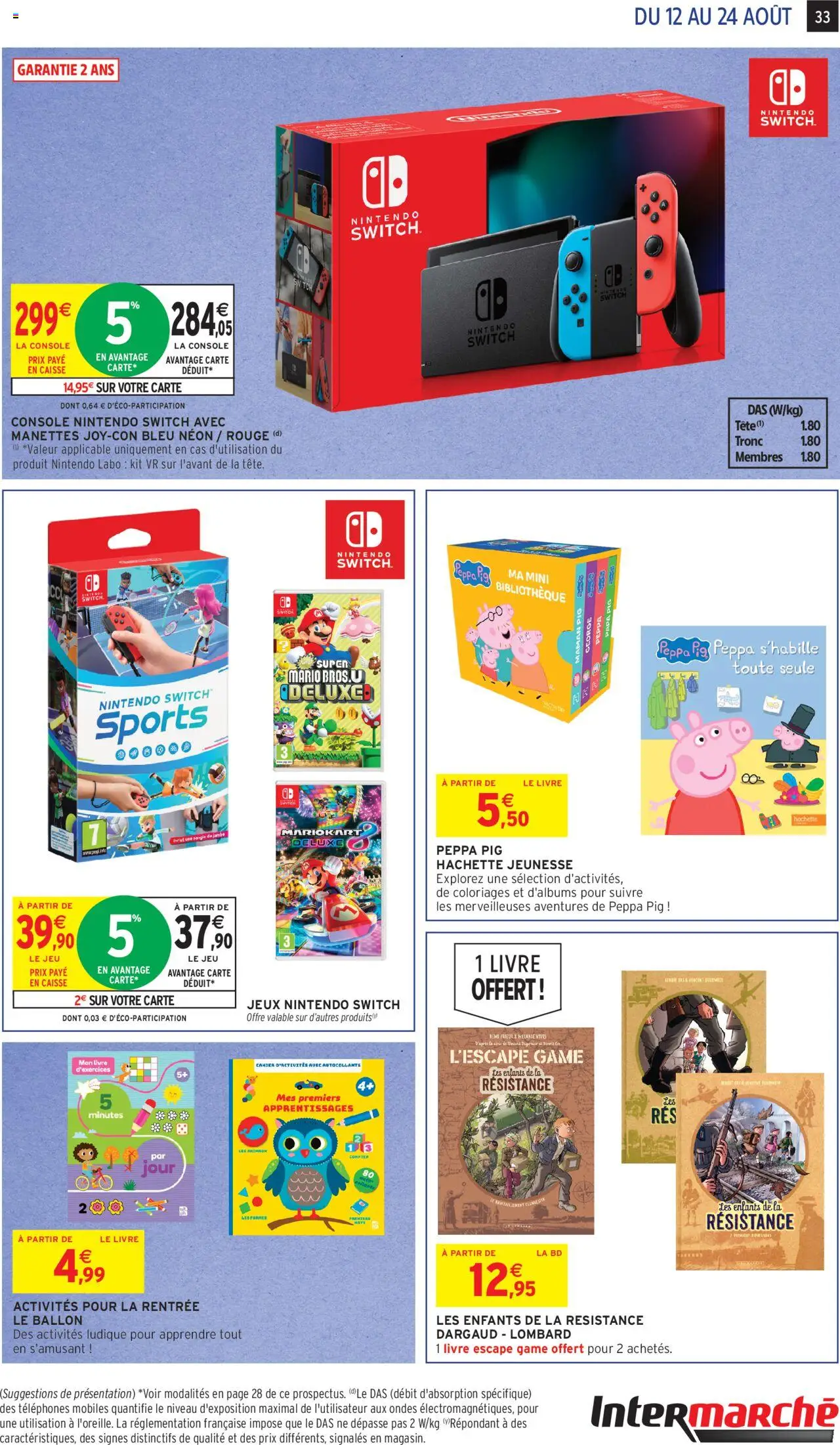  | Page: 33 | Produits: Vidéo, console Nintendo Switch, Jeux, Livre