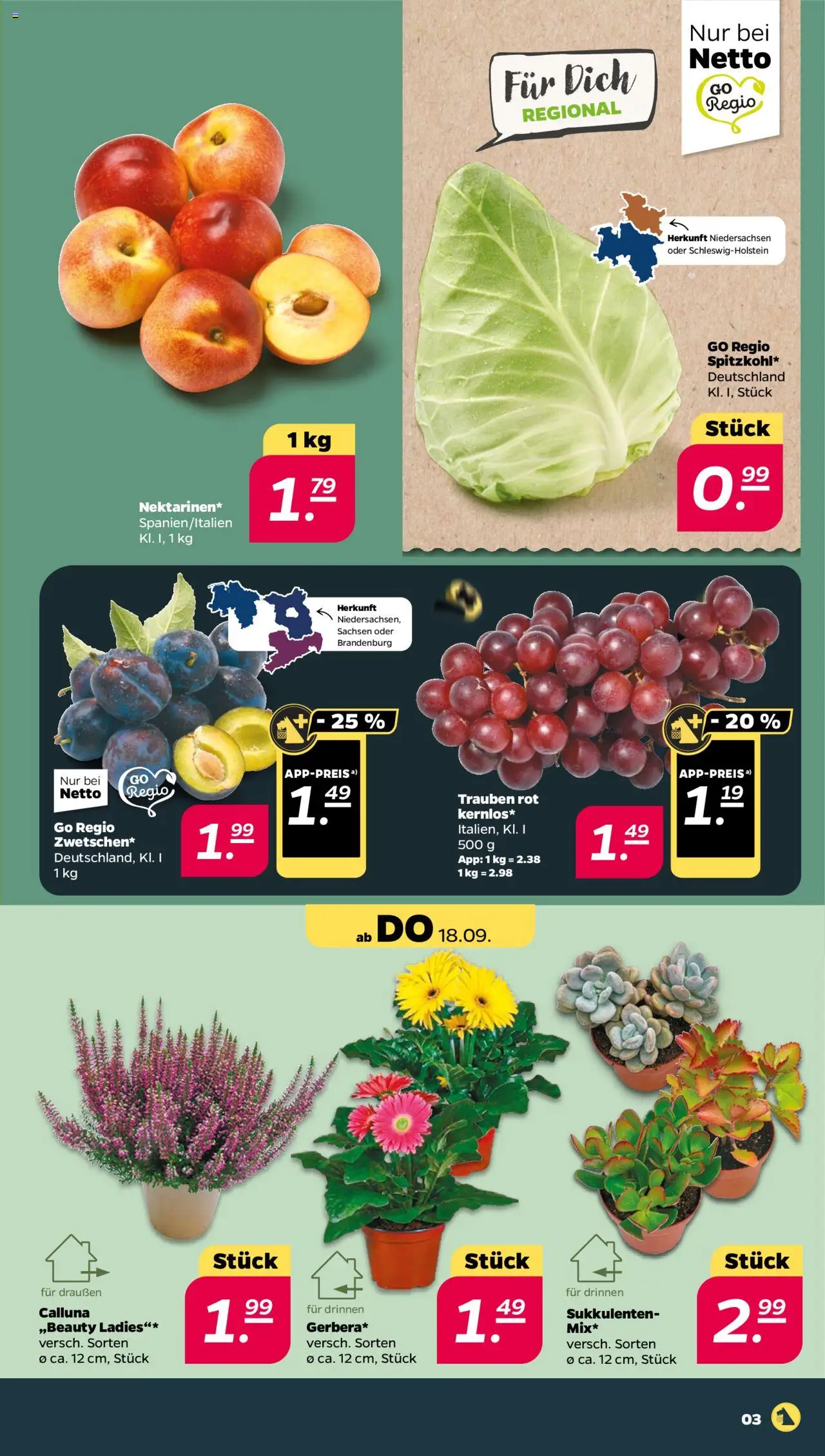 Netto Prospekt 	 – gültig ab 15.09.2025 | Seite: 3 | Produkte: Trauben
