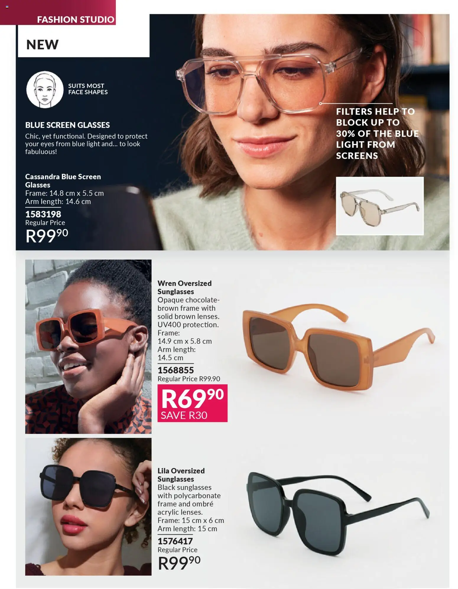 New Avon catalogue – valid from 01.03.2026 | Page: 110 | Products: Sunglasses, Frame, Light, Chocolate