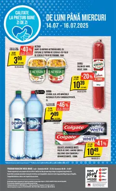 Catalog Mega Image – valabil de la 10.07.2025 | Pagină: 24 | Produse: Yazı tahtası kalemi, Salam, Fulgi, Apă