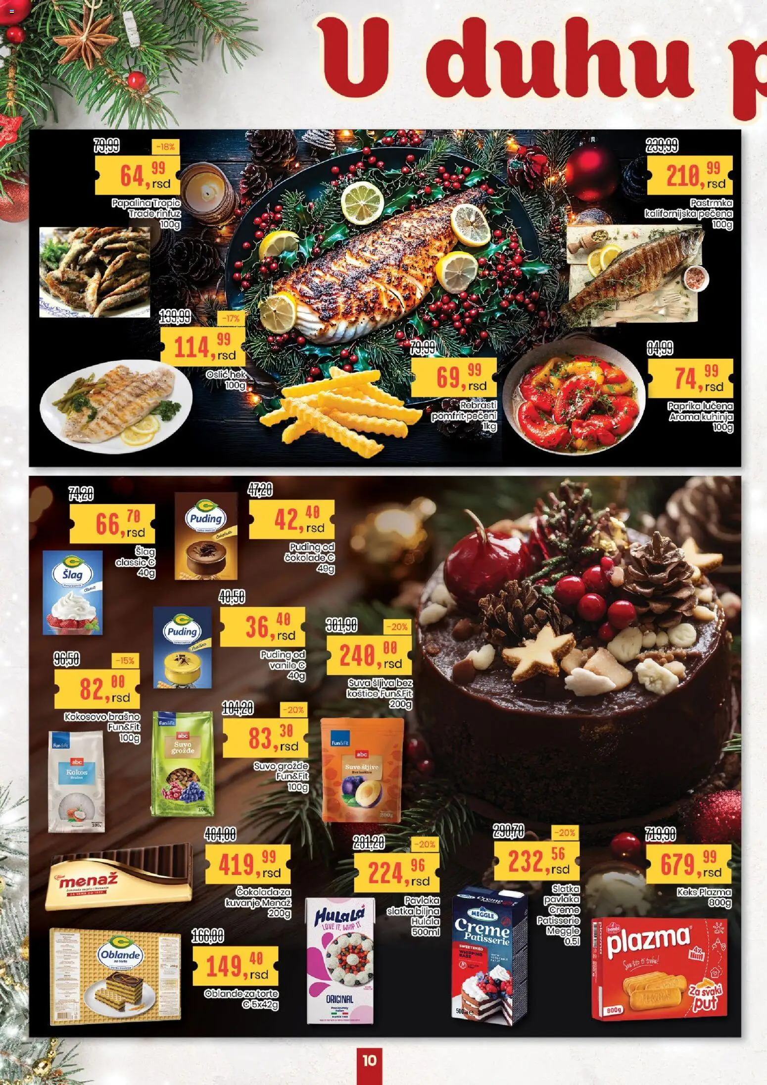 Aroma Market katalog - važi od 25.12.2025 | Strana: 10 | Proizvode: Pastrmka, Šlag, Šljiva, Kokosovo brašno