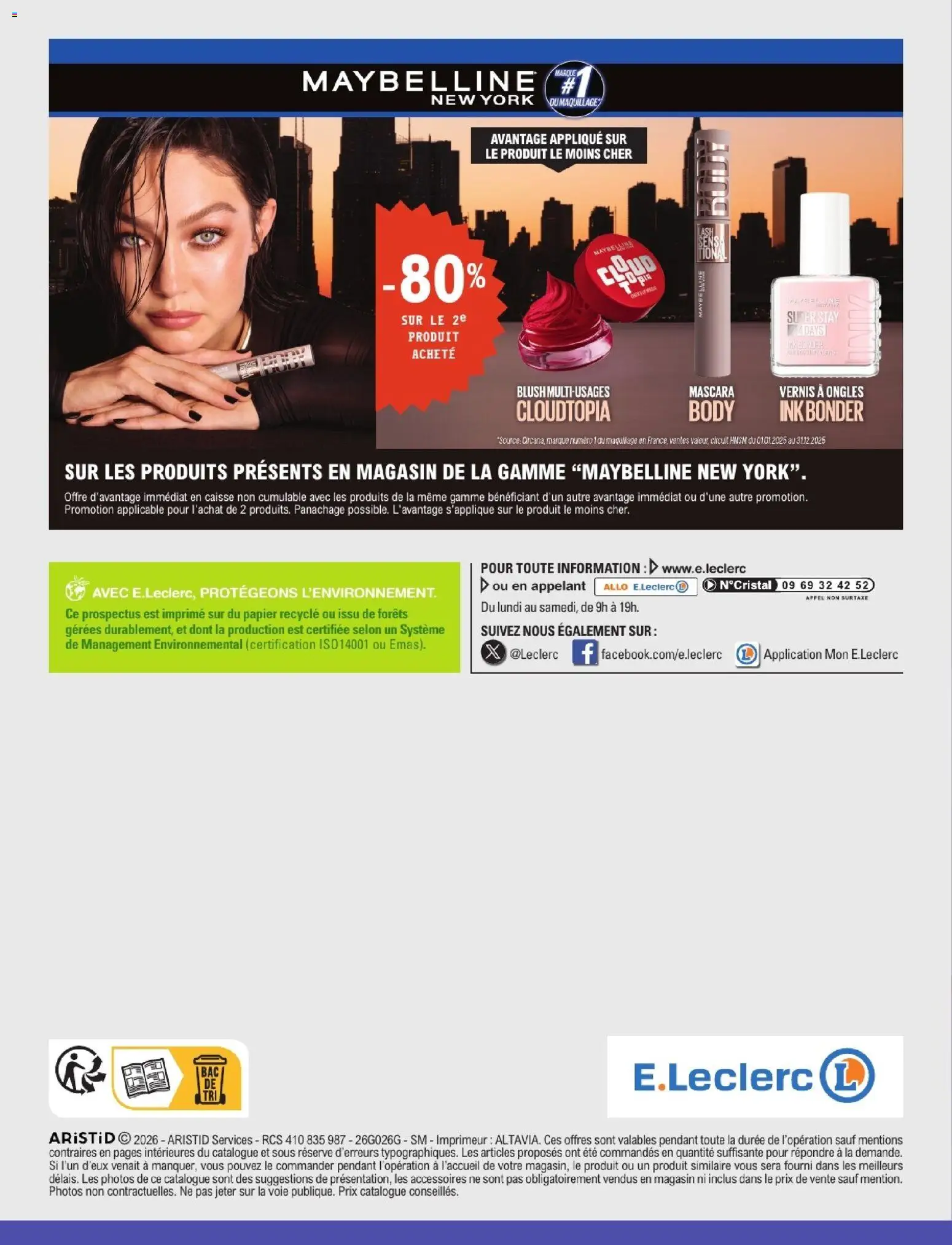 {H1} | Page: 52 | Produits: Body, Maquillage, Blush, Mascara