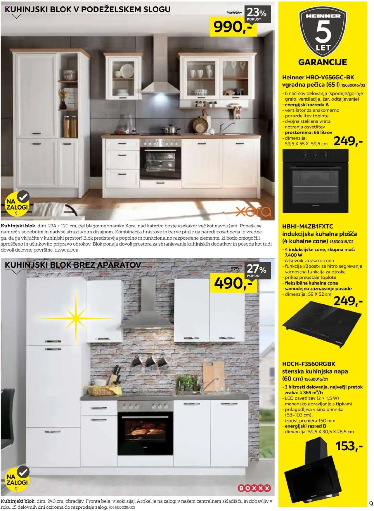 XXXL Lesnina katalog popolna kuhinja │ velja od 19.08.2025 | Stran: 9 | Izdelki: Kuhalna plosca, Blok, Vrata, Časovnik