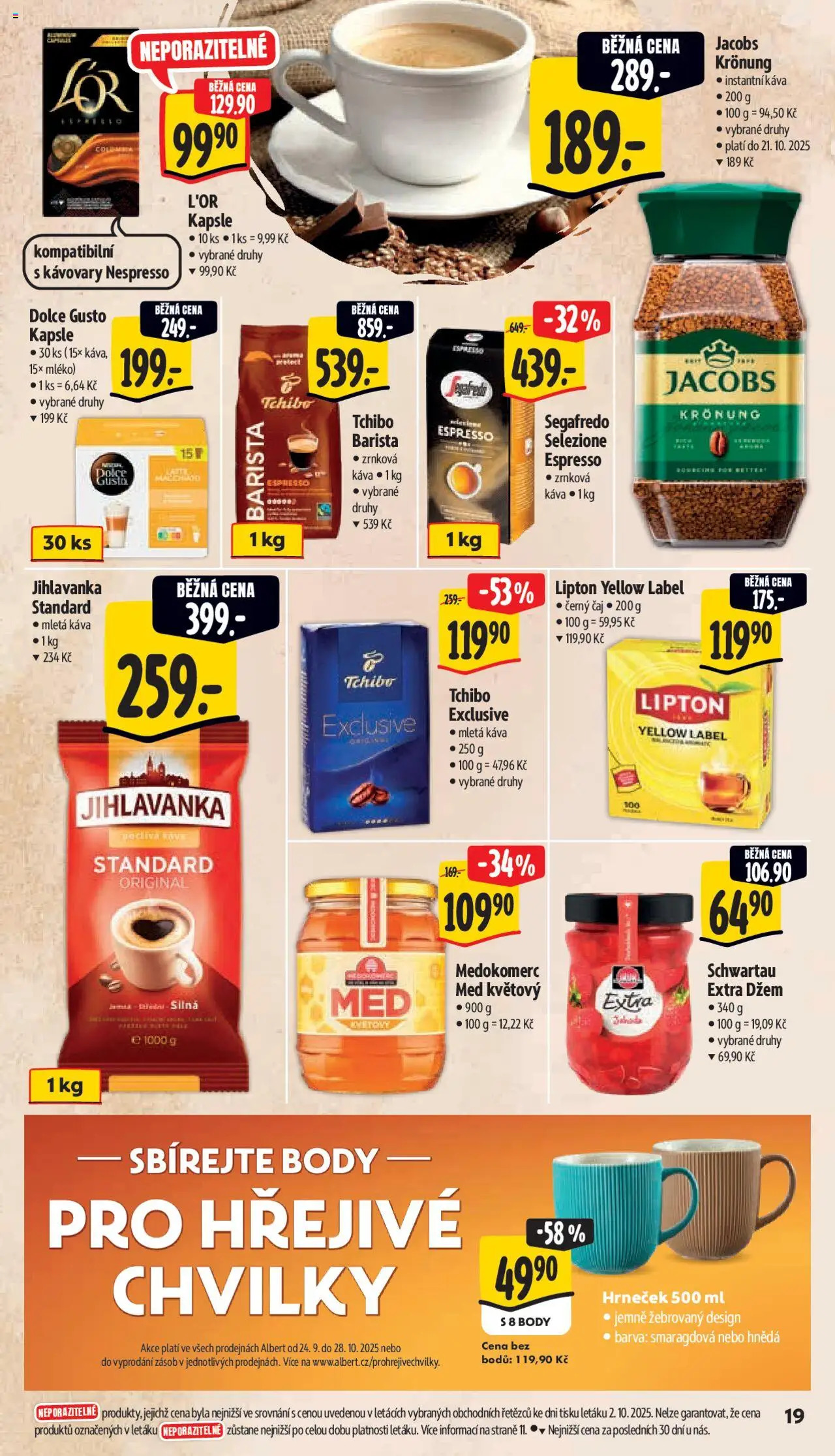 Albert leták - Supermarket od 08.10.2025 | Strana: 26 | Produkty: Dolce Gusto, Džem, Jacobs, Body