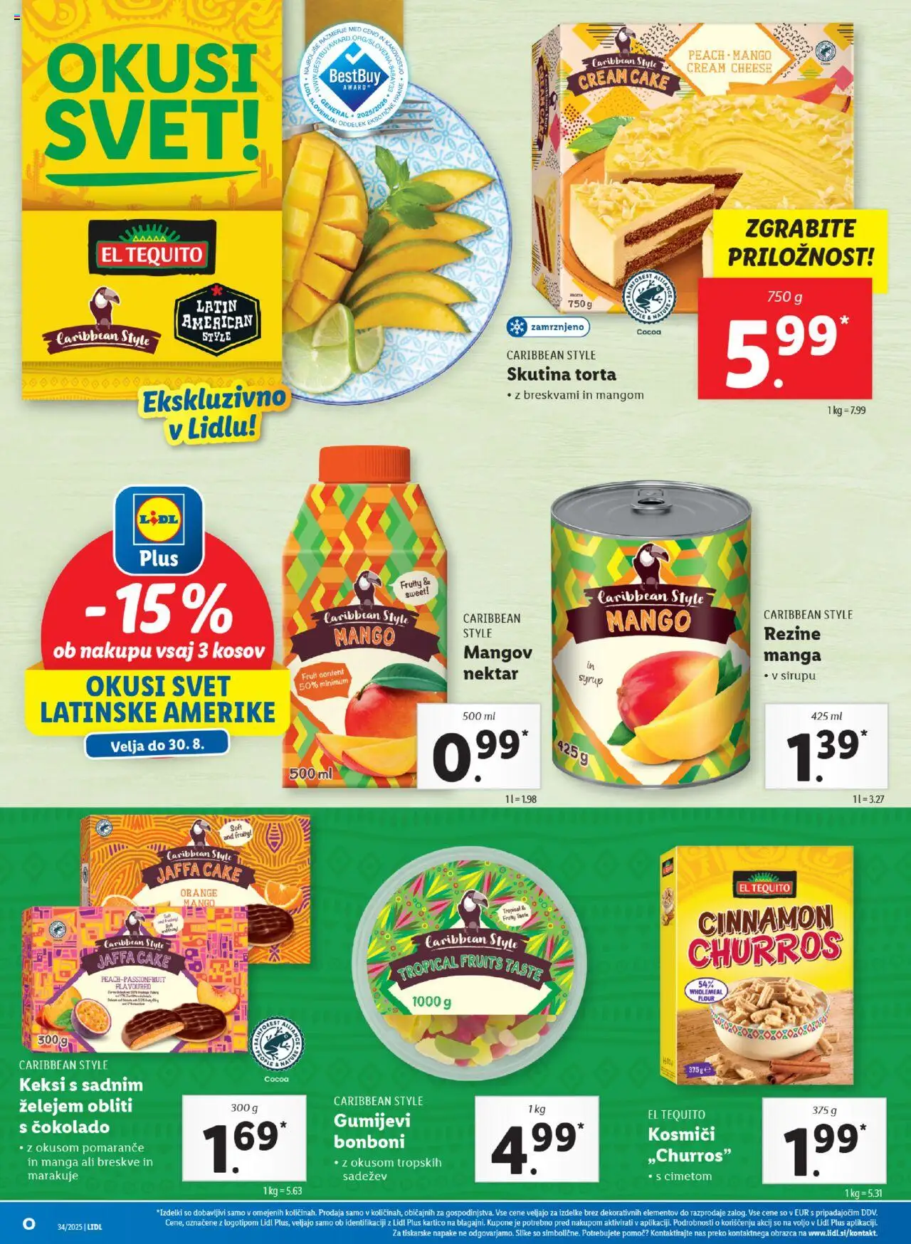 Lidl katalog │ velja od 21.08.2025 | Stran: 46 | Izdelki: Bonboni, Pomarance, Kosmici, Mango