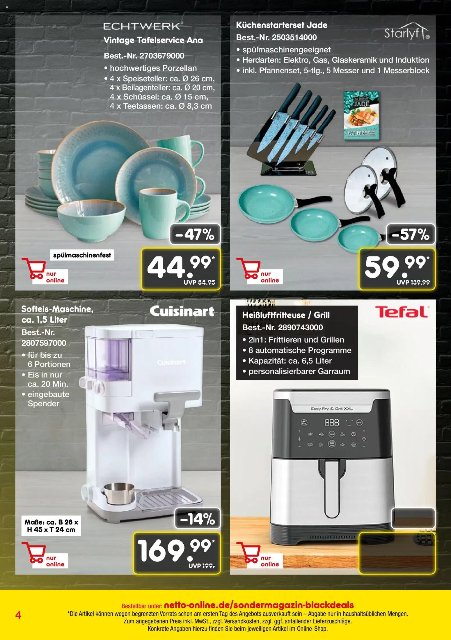 Netto Marken-Discount - Black Friday – gültig ab 20.11.2025 | Seite: 4 | Produkte: Grill, Heißluftfritteuse, Eis