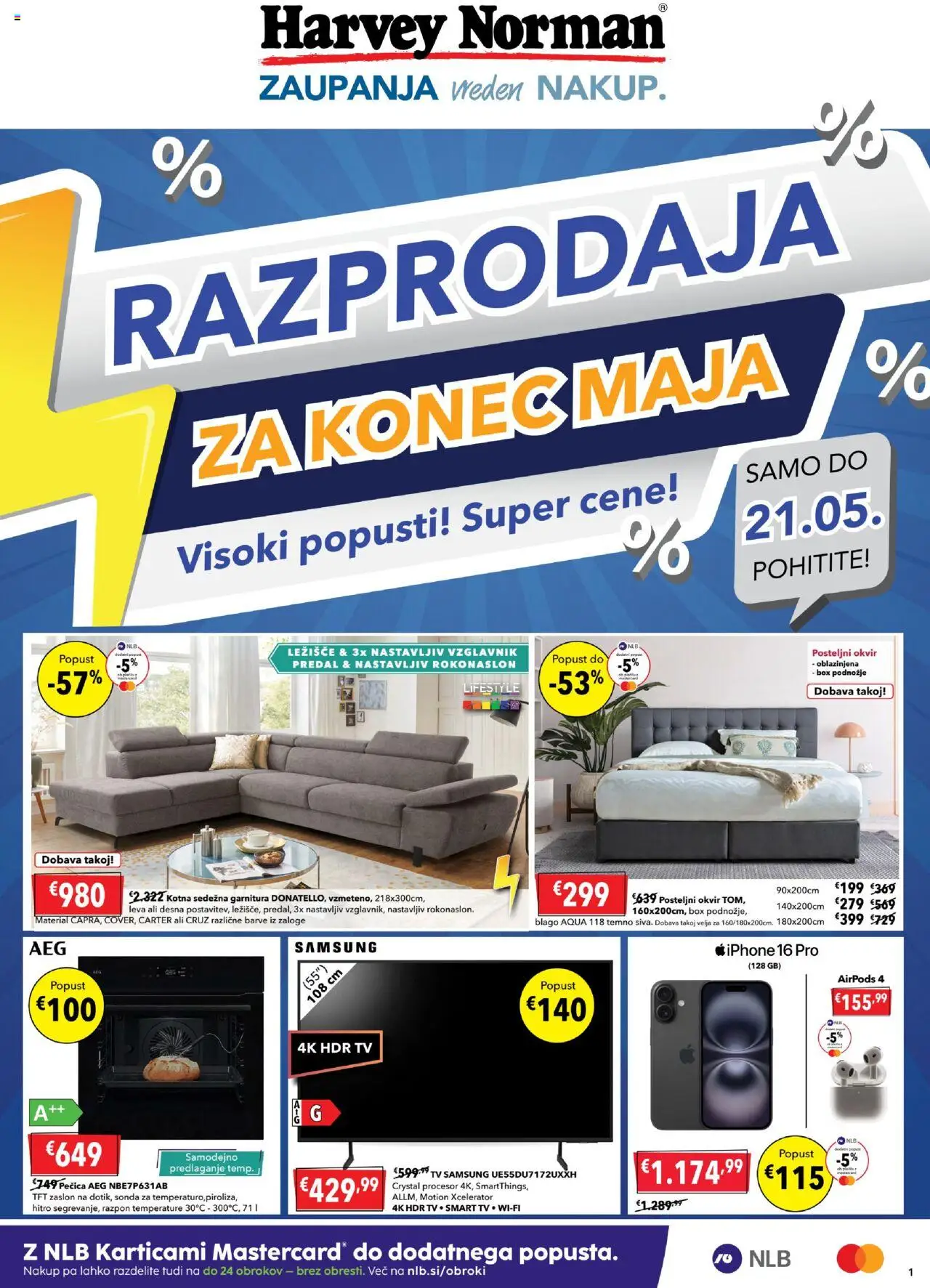 Harvey Norman katalog │ velja od 15.05.2025 | Stran: 1 | Izdelki: Pecica, Vzglavnik, Ležišče, Sedezna garnitura