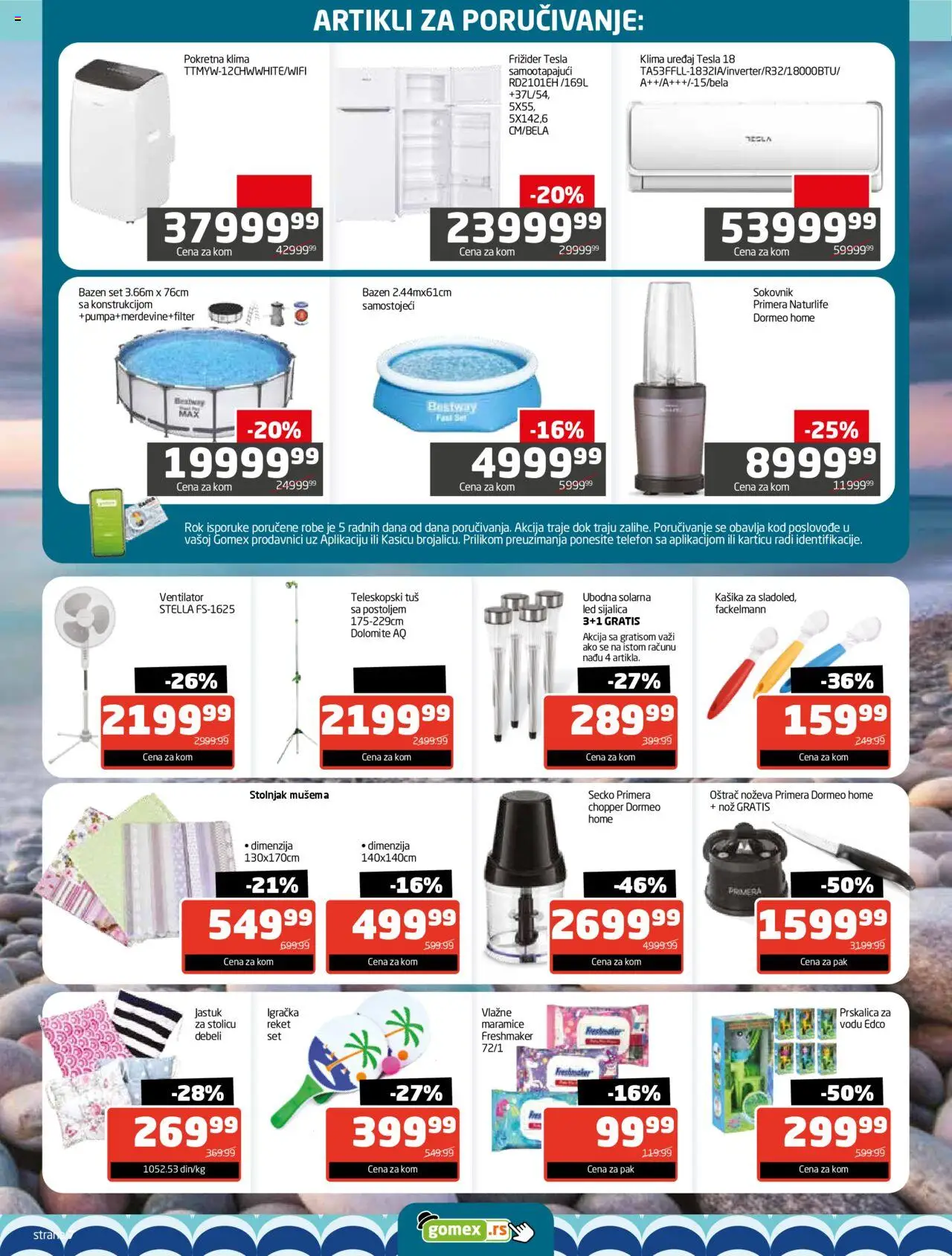 Gomex katalog - važi od 09.06.2025 | Strana: 7 | Proizvode: Sokovnik, Telefon, Nož, Klima