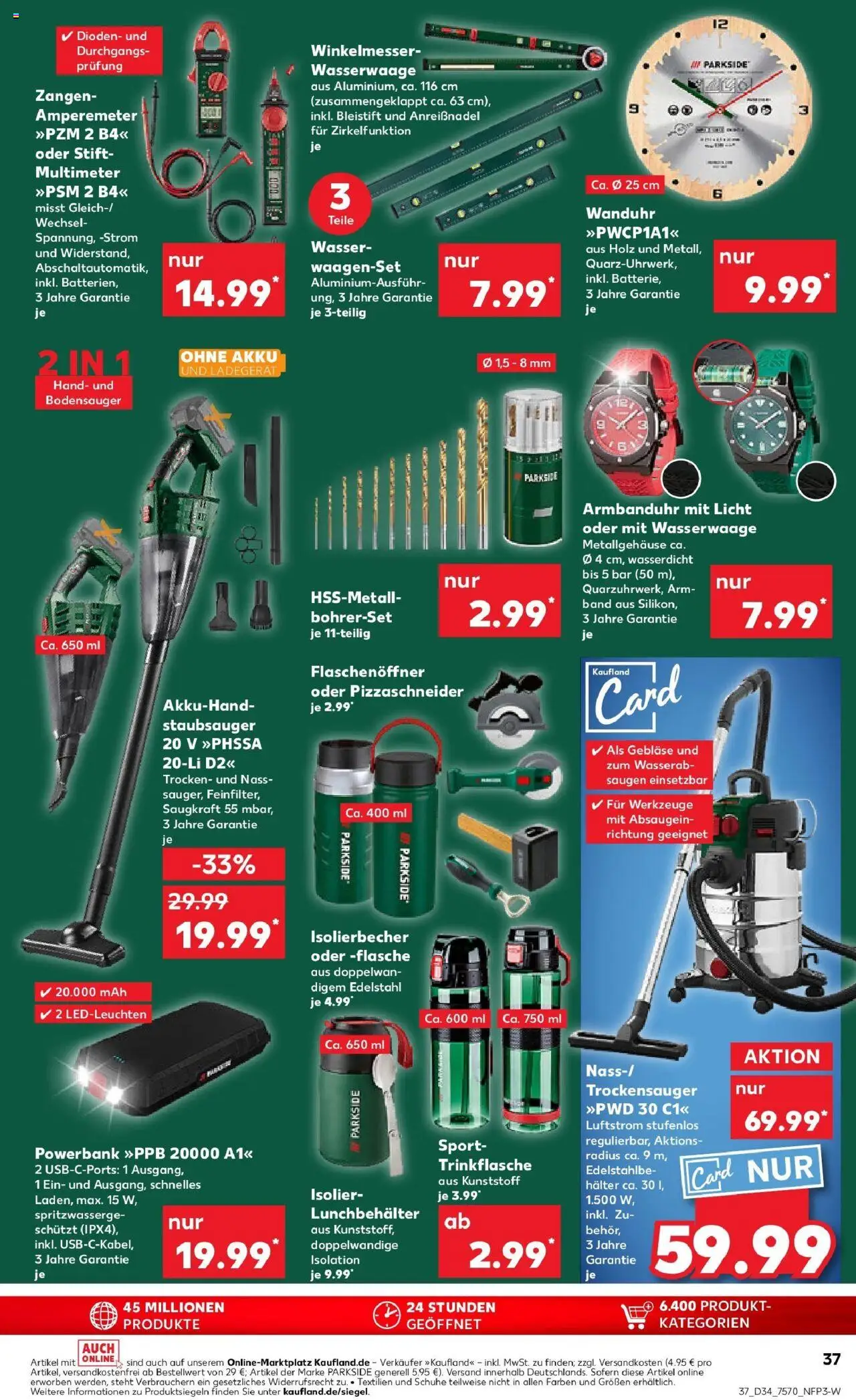 Kaufland prospekt Solingen	 - gültig ab dem 21.08.2025 | Seite: 37 | Produkte: Cutter, Staubsauger, Pizza, Powerbank