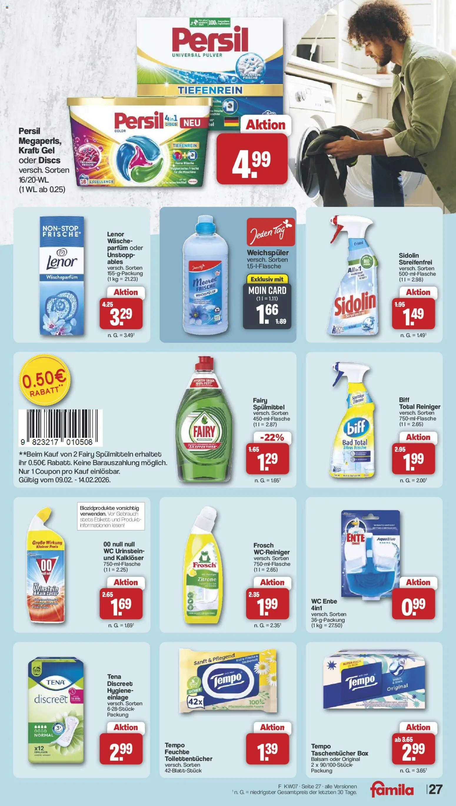 Famila Nordwest Prospekt 	 – gültig ab 08.02.2026 | Seite: 29 | Produkte: Box, Parfüm, Weichspüler, Zitrone