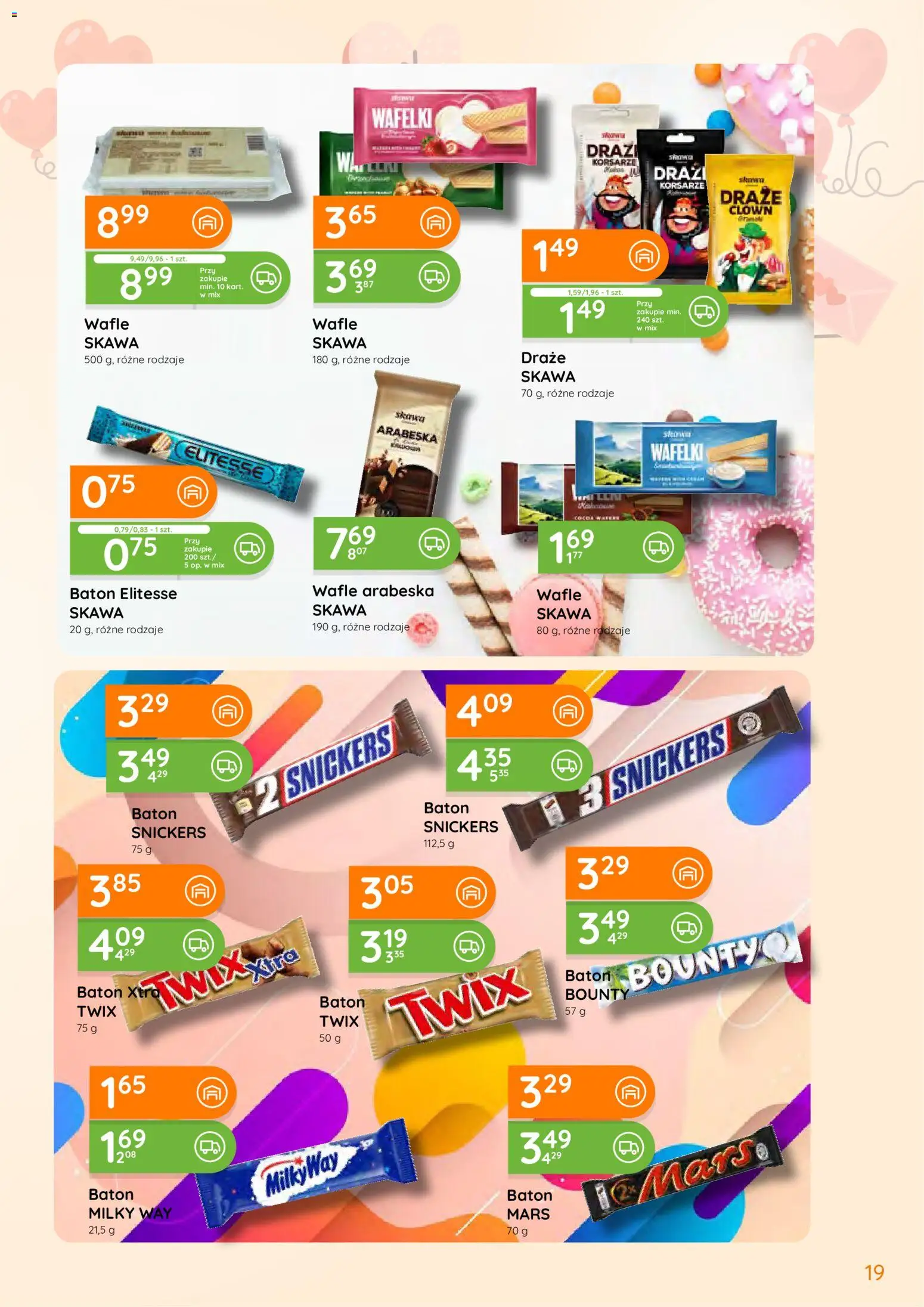 Eurocash Gazetka - Oferta Produktowa od 09.02.2026 | Strona: 19 | Produkty: Wafle, Baton, Wafelki