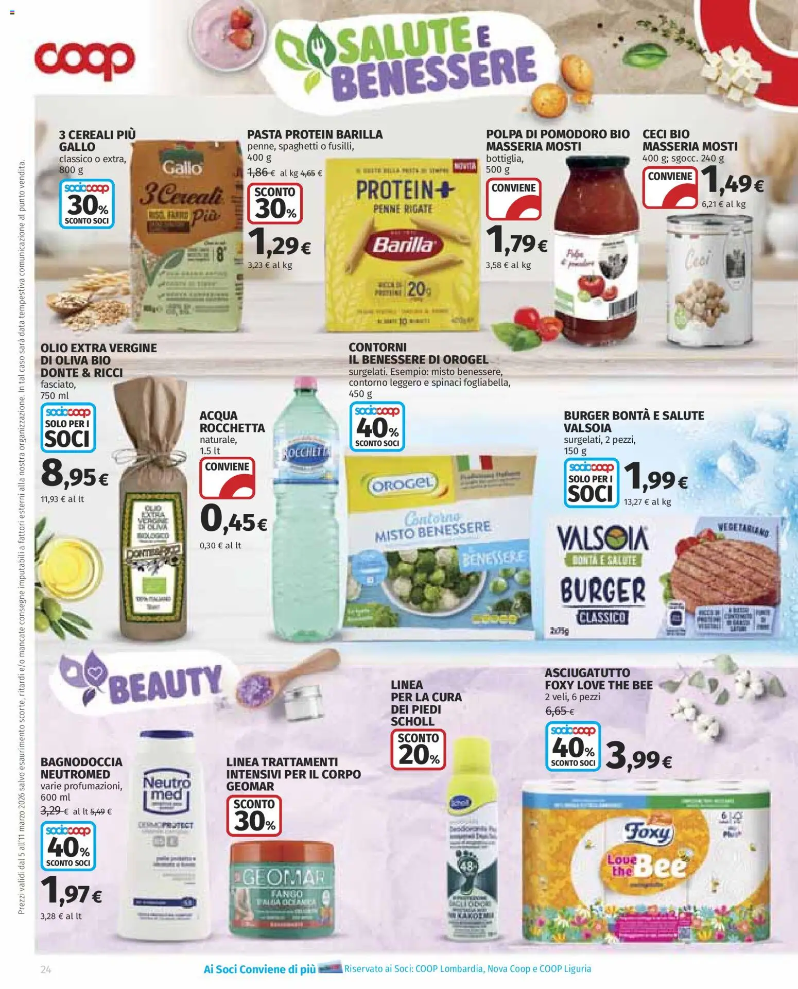 Volantino COOP del 05.03.2026 | Pagina: 24 | Prodotti: Cereali, Olio, Pasta, Data