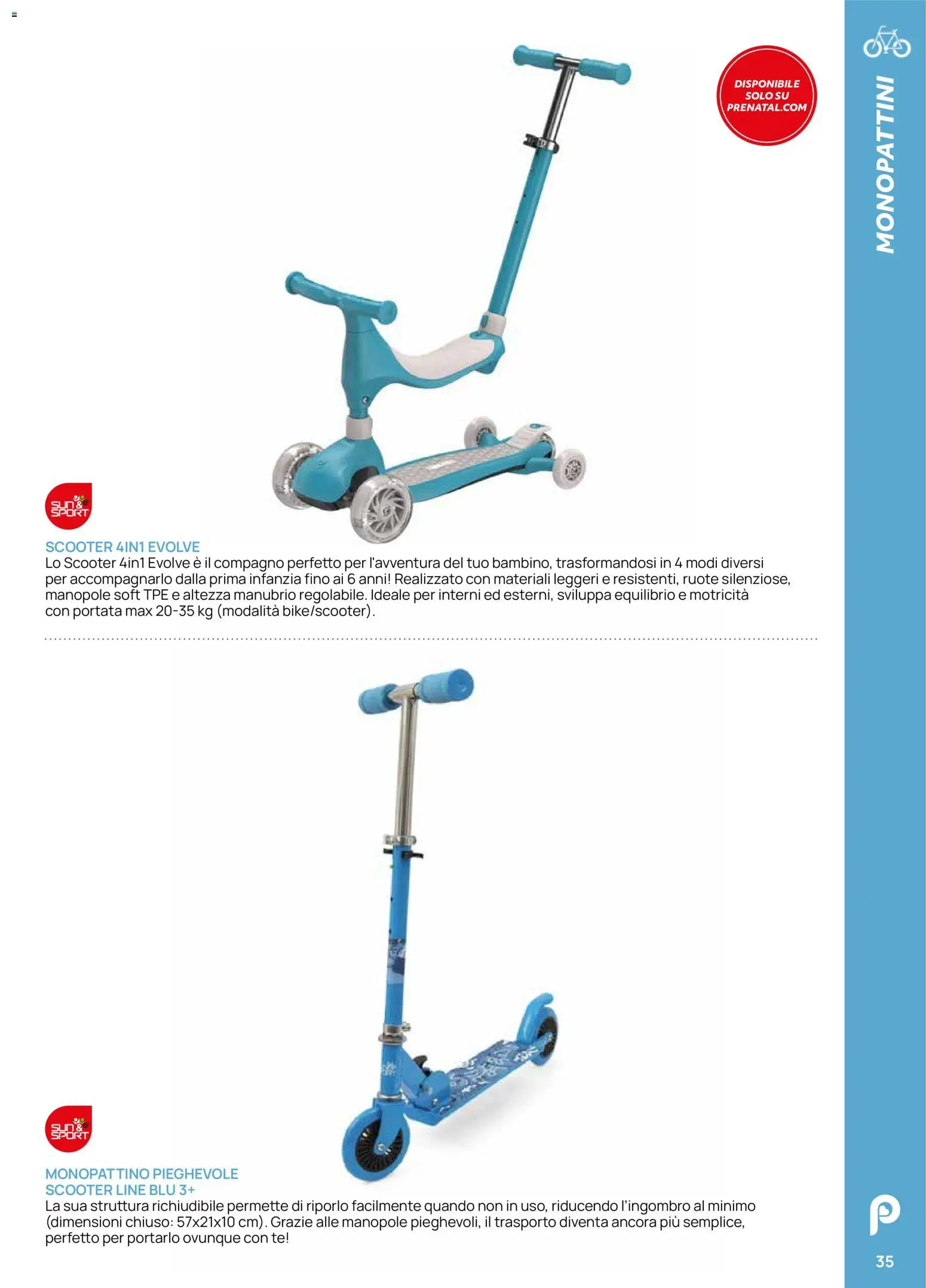 Volantino Prenatal del 28.04.2026 | Pagina: 35 | Prodotti: Monopattino, Tè