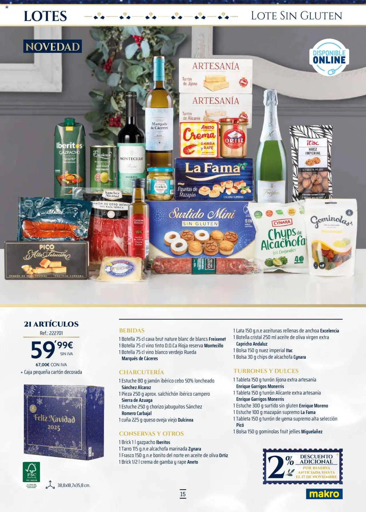 Makro - Lotes y cestas Norte 2 │ válido desde el 04.10.2025 | Página: 15 | Productos: Crema, Anchoa, Cuna, Loncheado