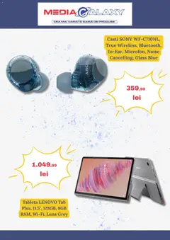 Ofertele Media Galaxy valabile de la 19.03.2026 | Pagină: 2 | Produse: Tabletă, Căști