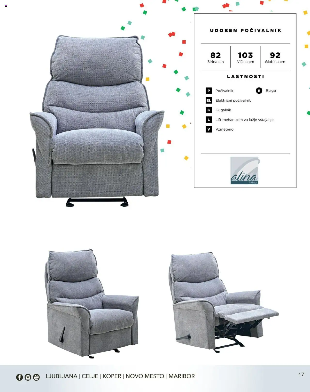 Harvey Norman - Katalog - Udobna praznična ponudba - Počivalniki & masažni stoli │ velja od 22.12.2022 | Stran: 17