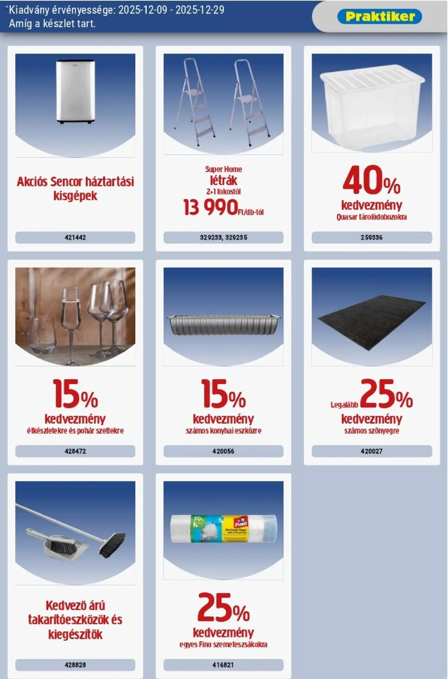 Praktiker akciós ujság - amely érvényes a következő dátumtól: 09.12.2025 | Oldal: 27 | Termékek: Pohár