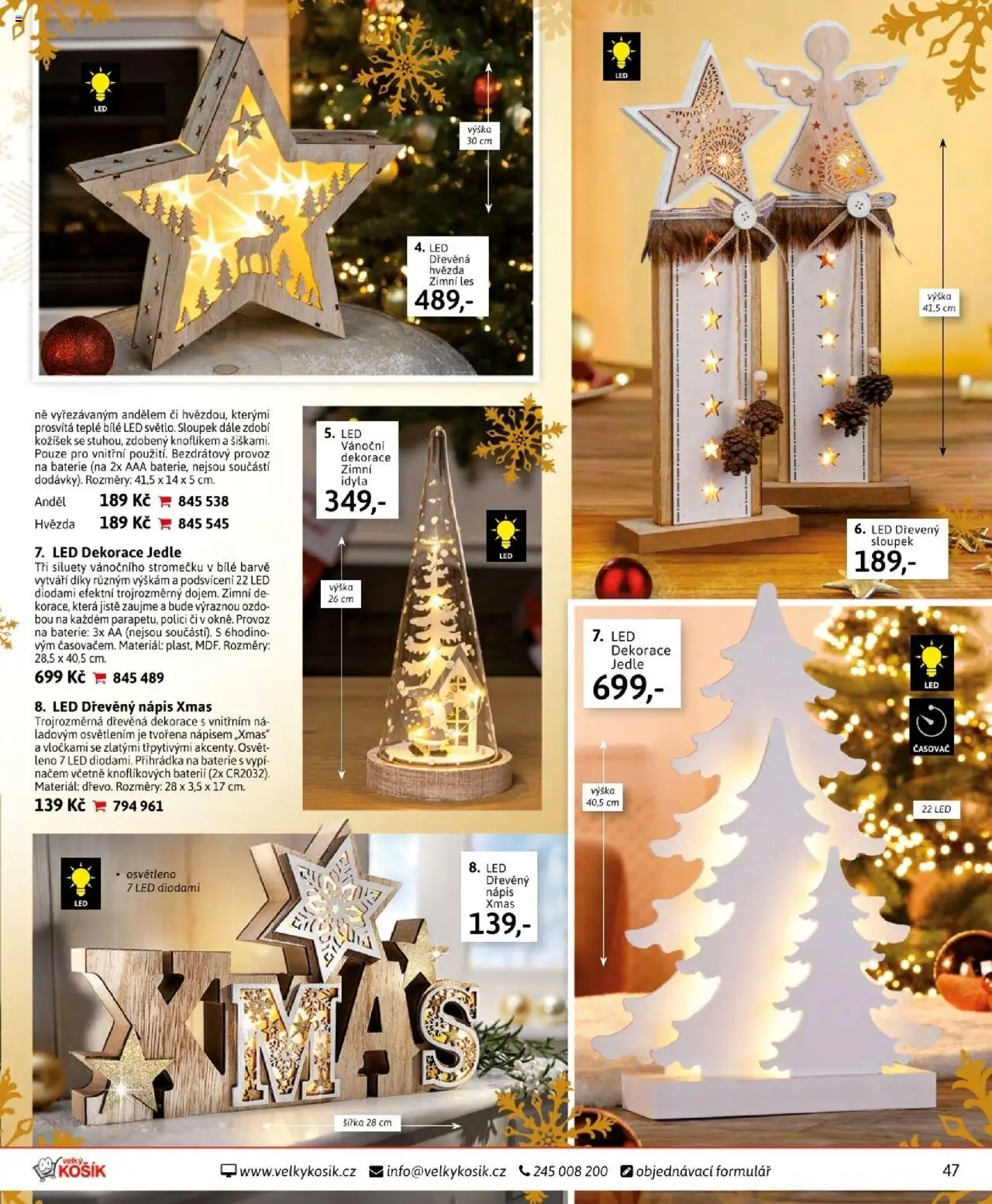 Velký Košík katalog říjen od 01.10.2025 | Strana: 47 | Produkty: Časovač, Baterie, LED, Dekorace