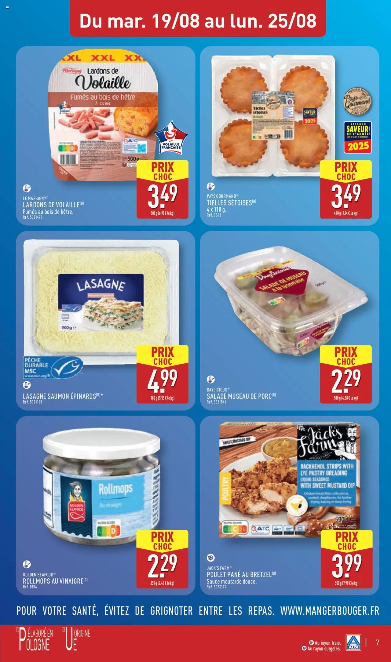  | Page: 9 | Produits: Salade, Volaille, Moutarde, Saumon