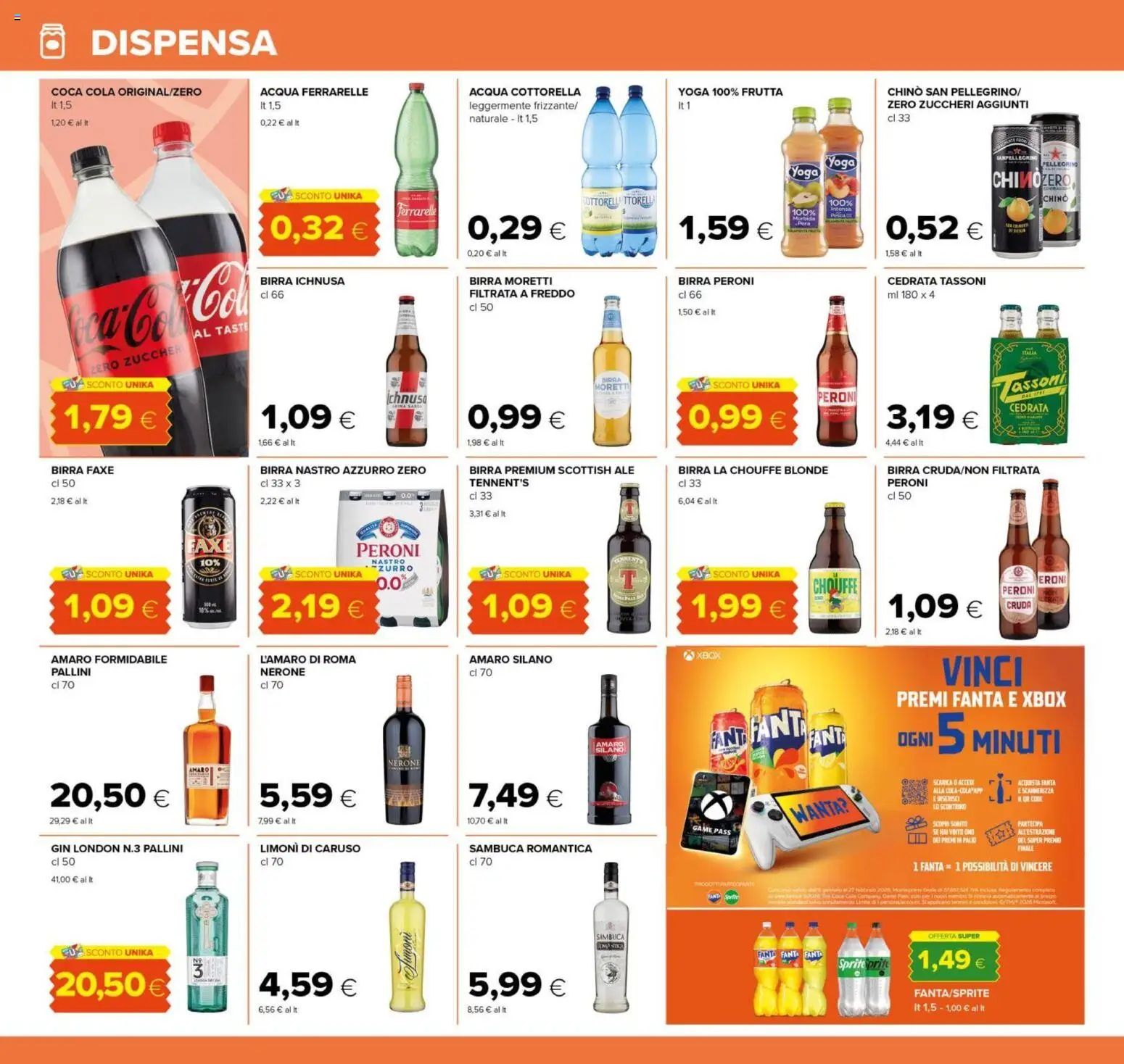 Volantino Tigre del 28.01.2026 | Pagina: 14 | Prodotti: Tennent's, The, Ferrarelle, Coca Cola