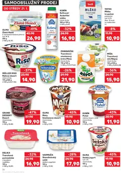 Náhled letáku KUNÍN Kefírové/Acidofilní mléko, různé druhy 300 g+150 g od 21.01.2026 | Strana: 36 | Produkty: Ovoce, Jogurt, Polotučné mléko, Salát