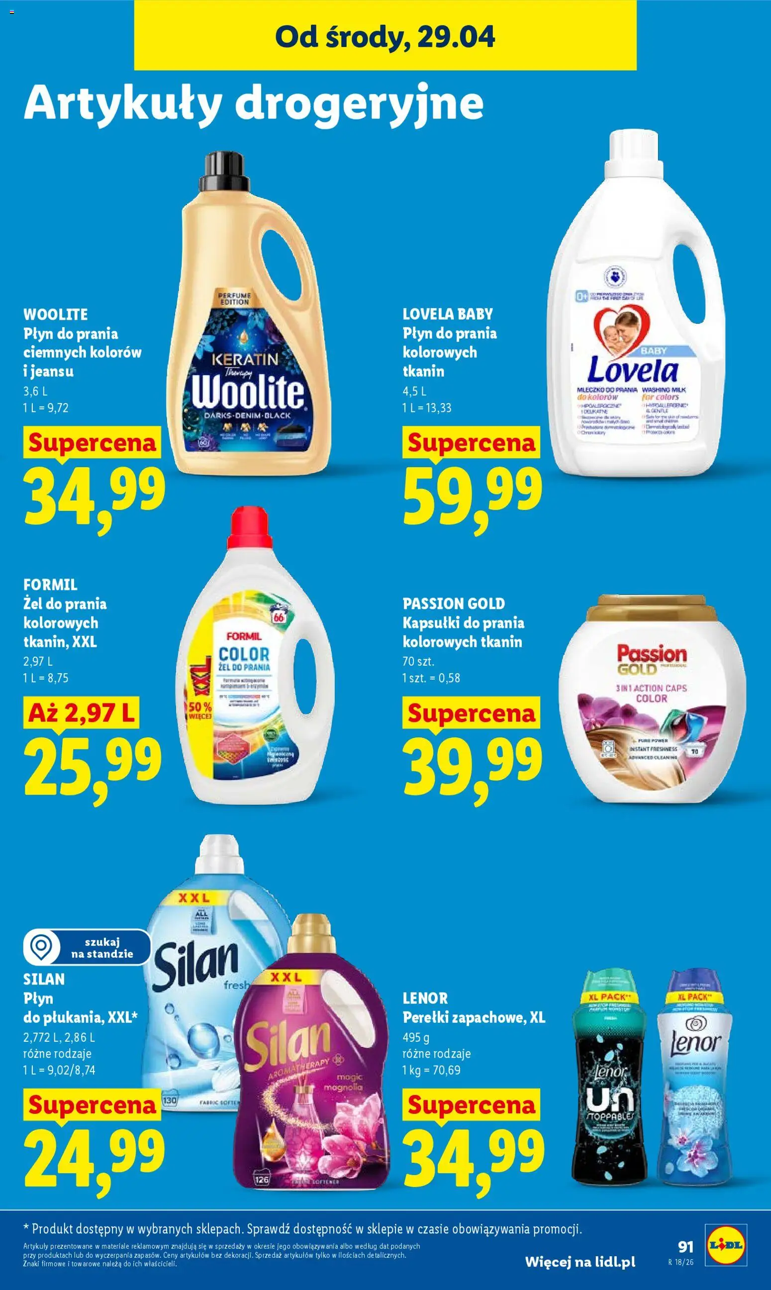 Lidl Polsko leták od 29.04.2026 | Strana: 95 | Produkty: Lenor, Silan, Woolite, Lovela