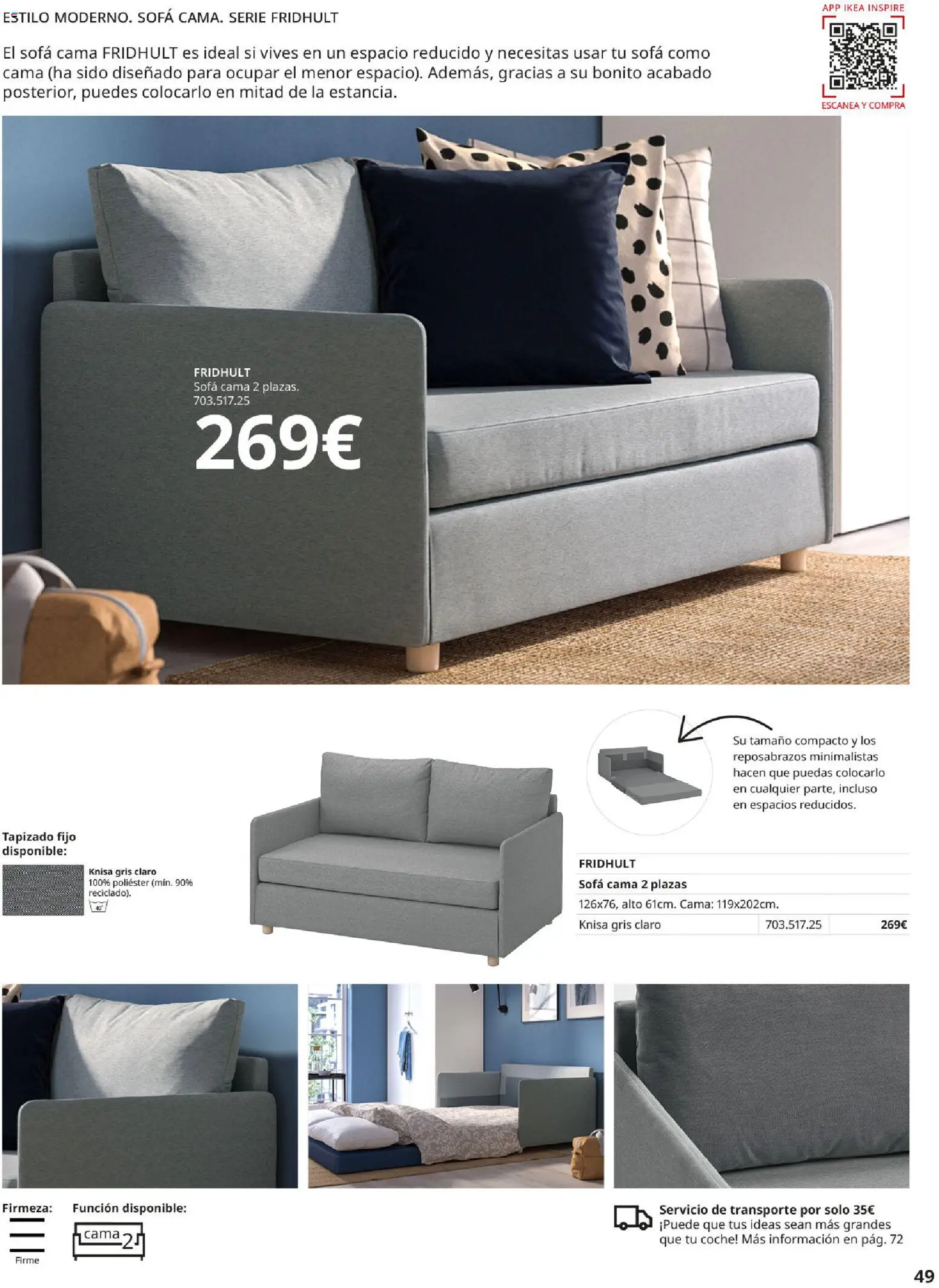 Catálogo IKEA Sofás │ válido desde el 02.12.2025 | Página: 49 | Productos: Sofá cama, Cama, Sofá